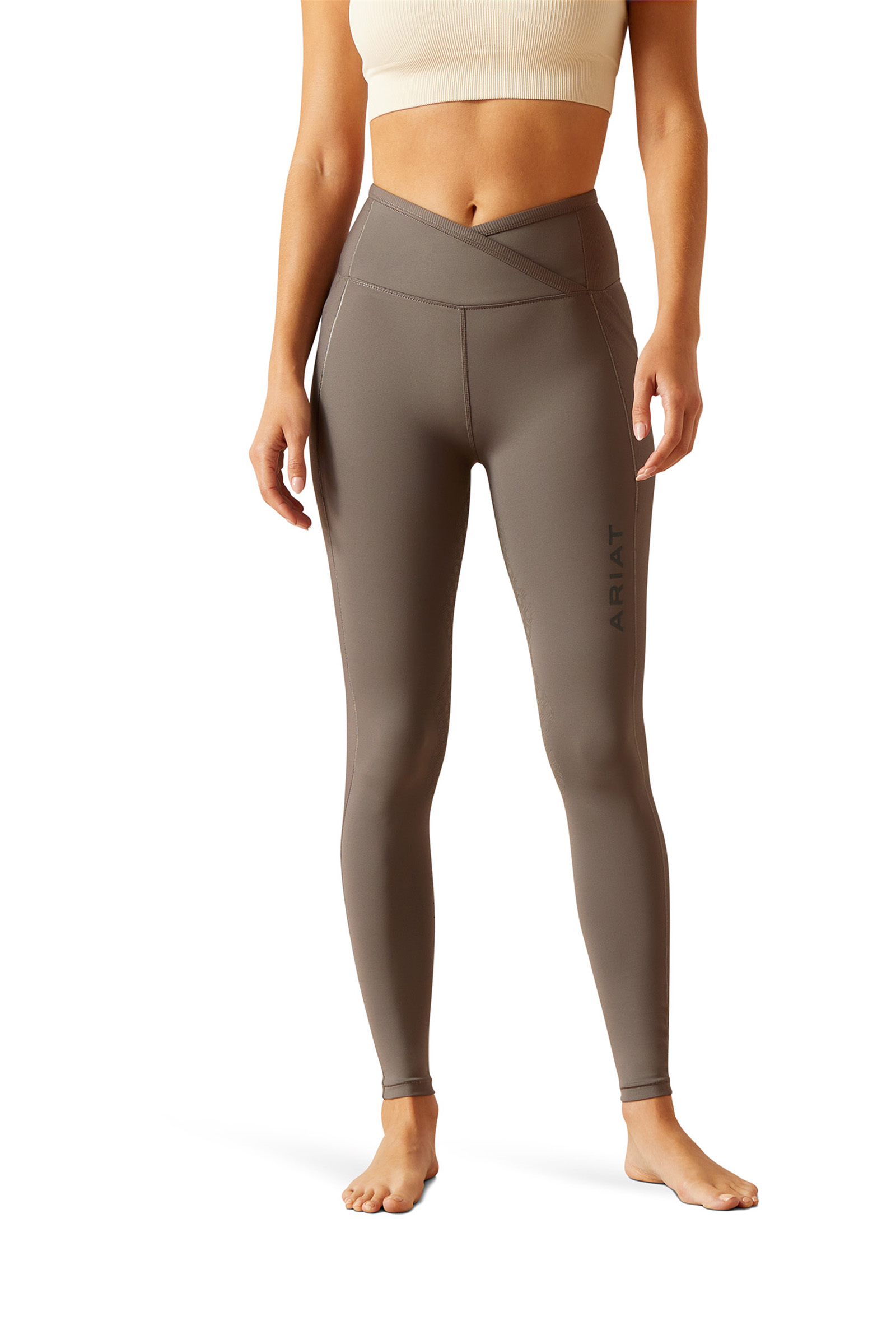 Plum Grey Ariat Eos Chic Damen Reitleggings mit Teilbesatz
