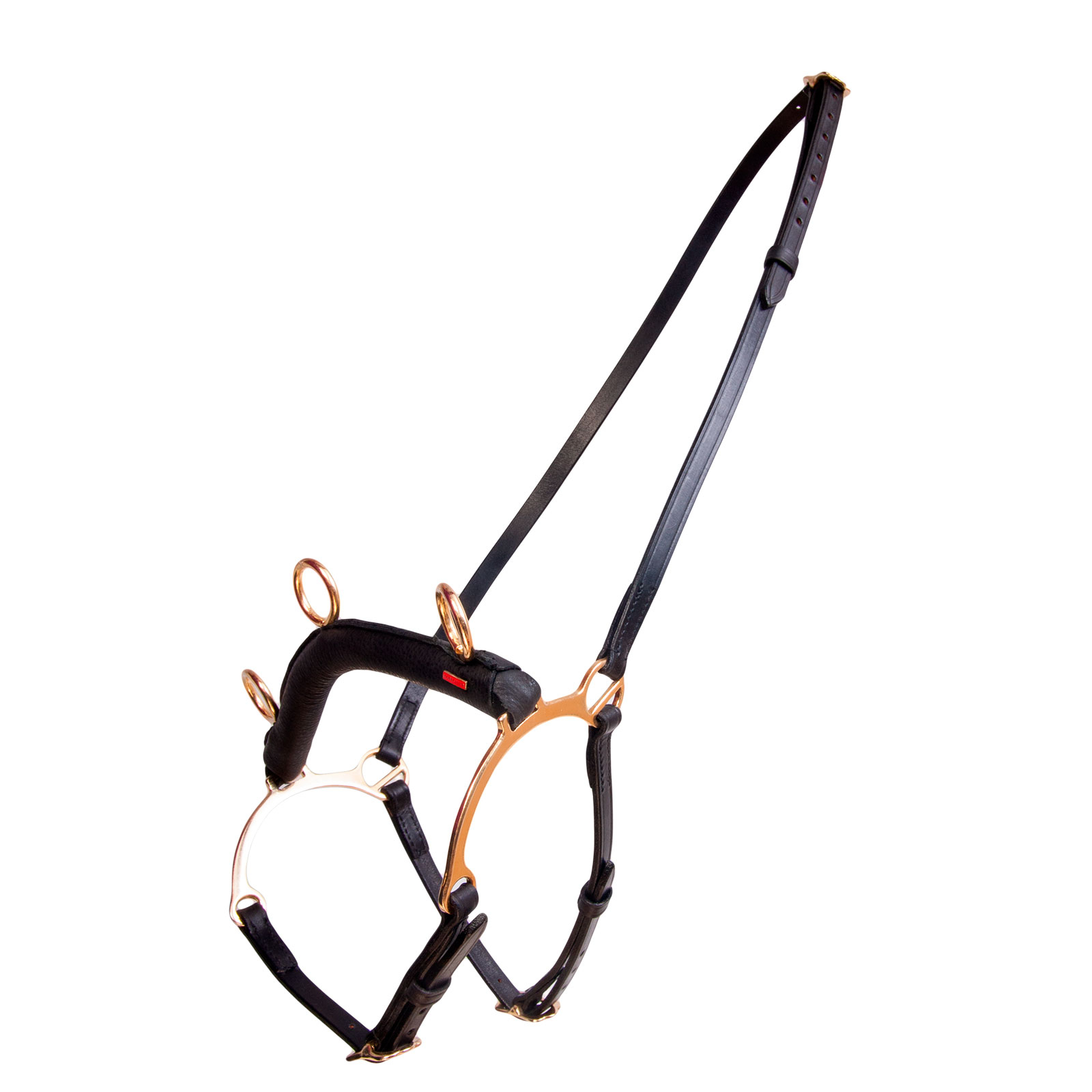 Black/Brass Karlslund gebissloser Zaum mit Bügel