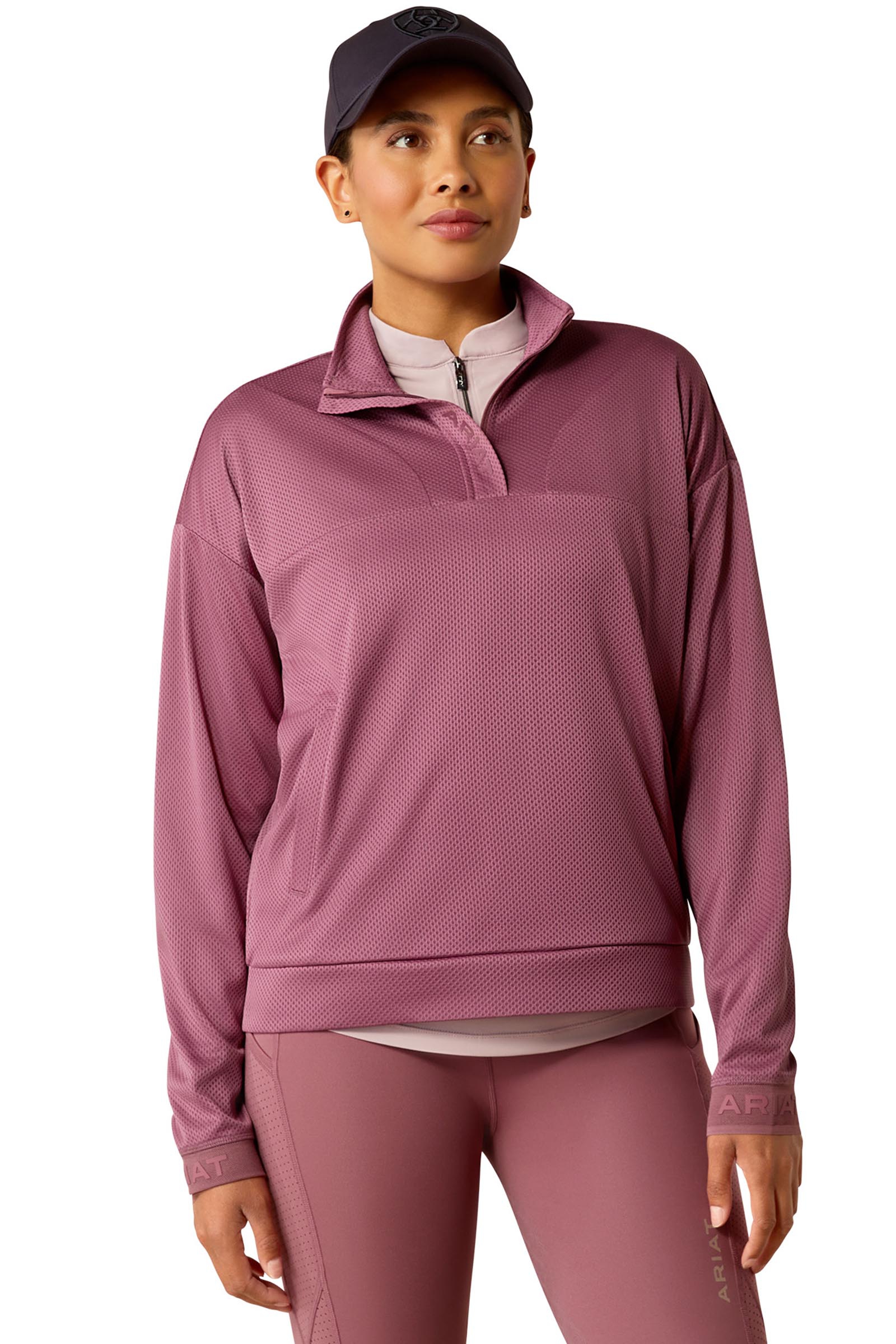 Tulipwood Ariat Breathe Damen Sweatshirt mit 1/2 Reißverschluss