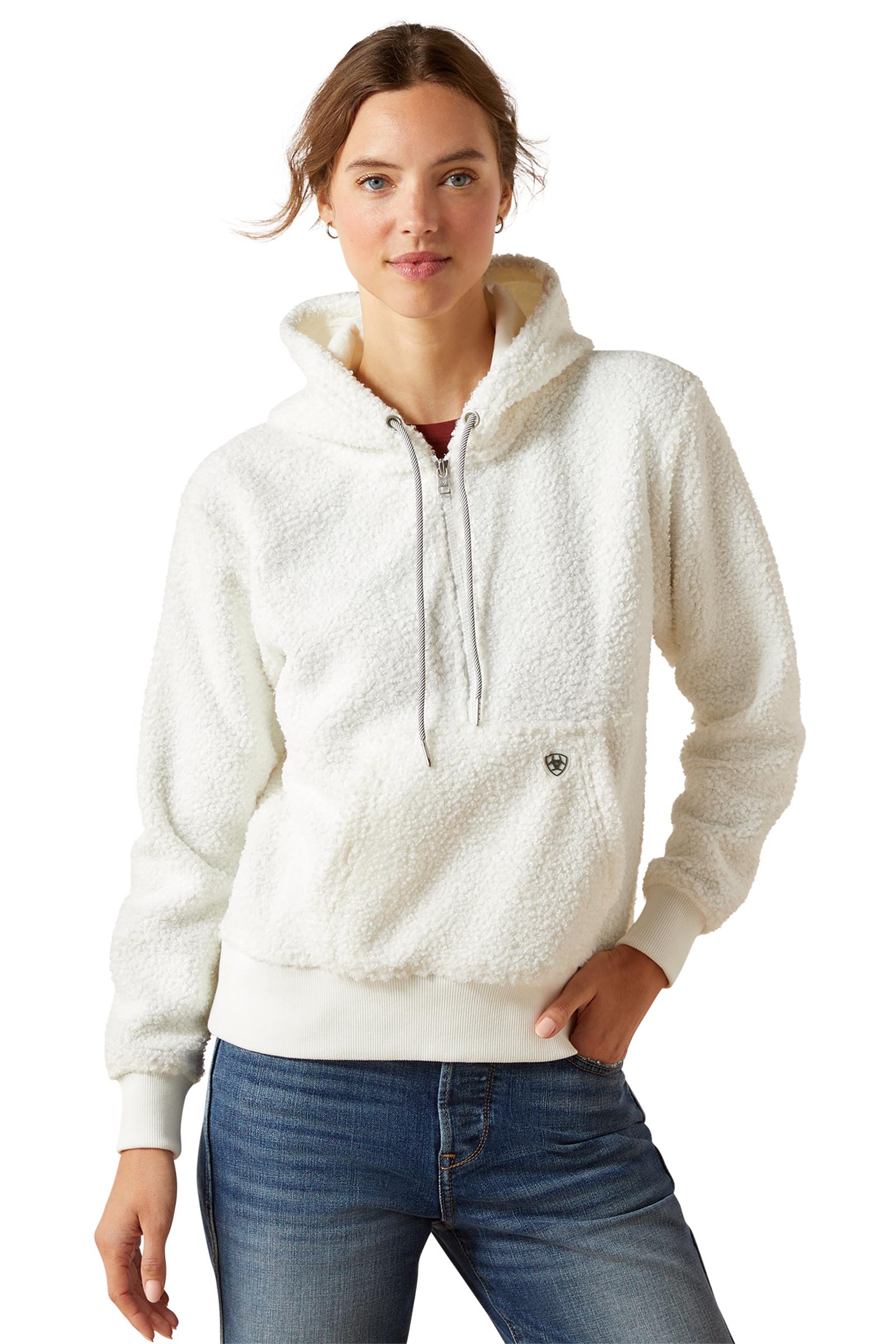 Star White Ariat Orinda Damen Kapuzensweater