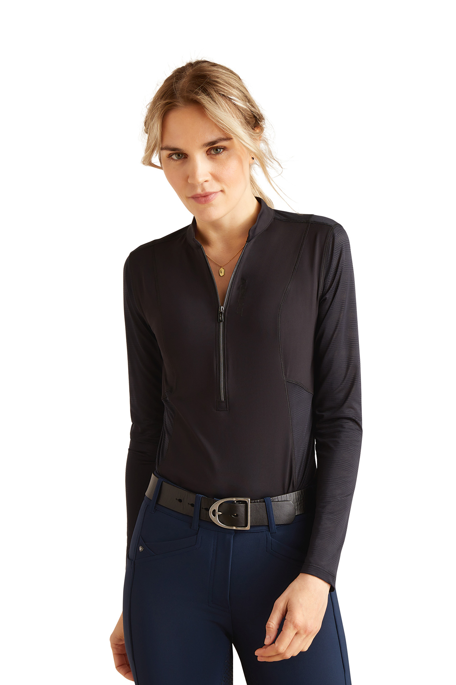 Ariat Breathe Damen-Funktionsshirt mit langen Ärmeln und 1/4 Reißverschluss