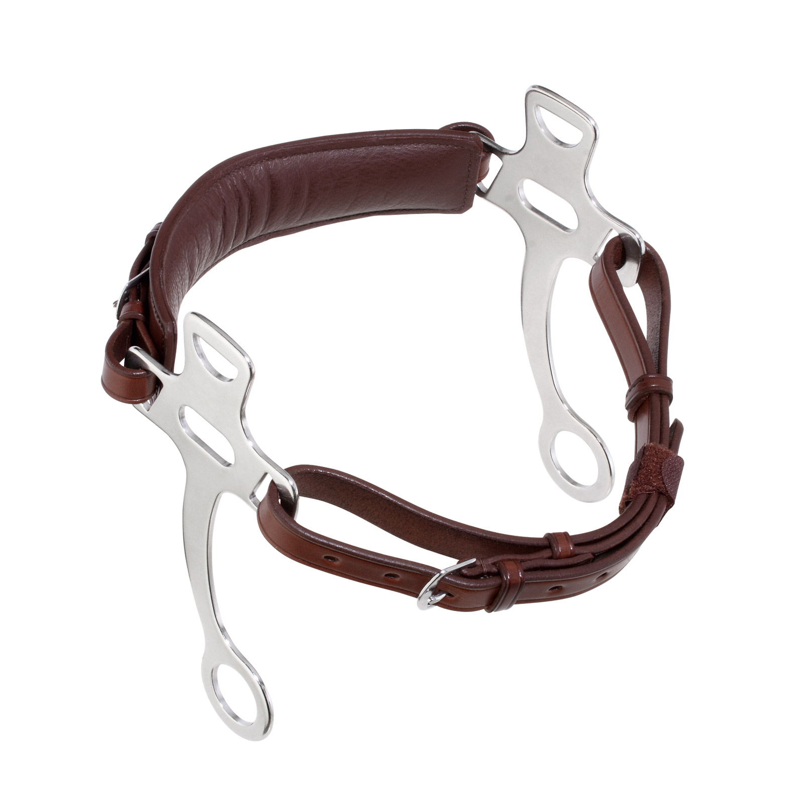 Brown Sprenger Mechanisches Hackamore mit Leder-Kinnriemen