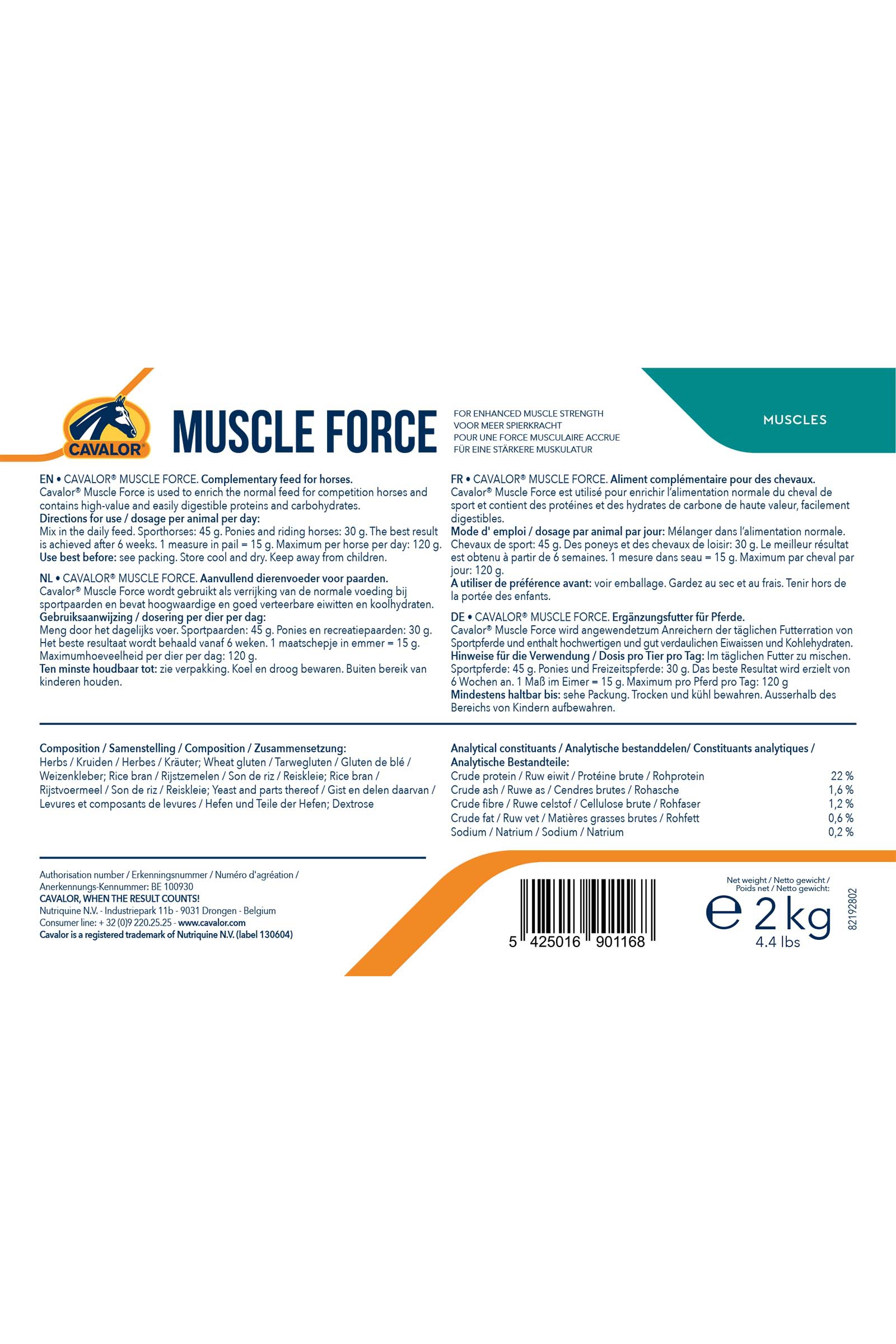 Cavalor Muscle Force, Muskulatur, 2 kg