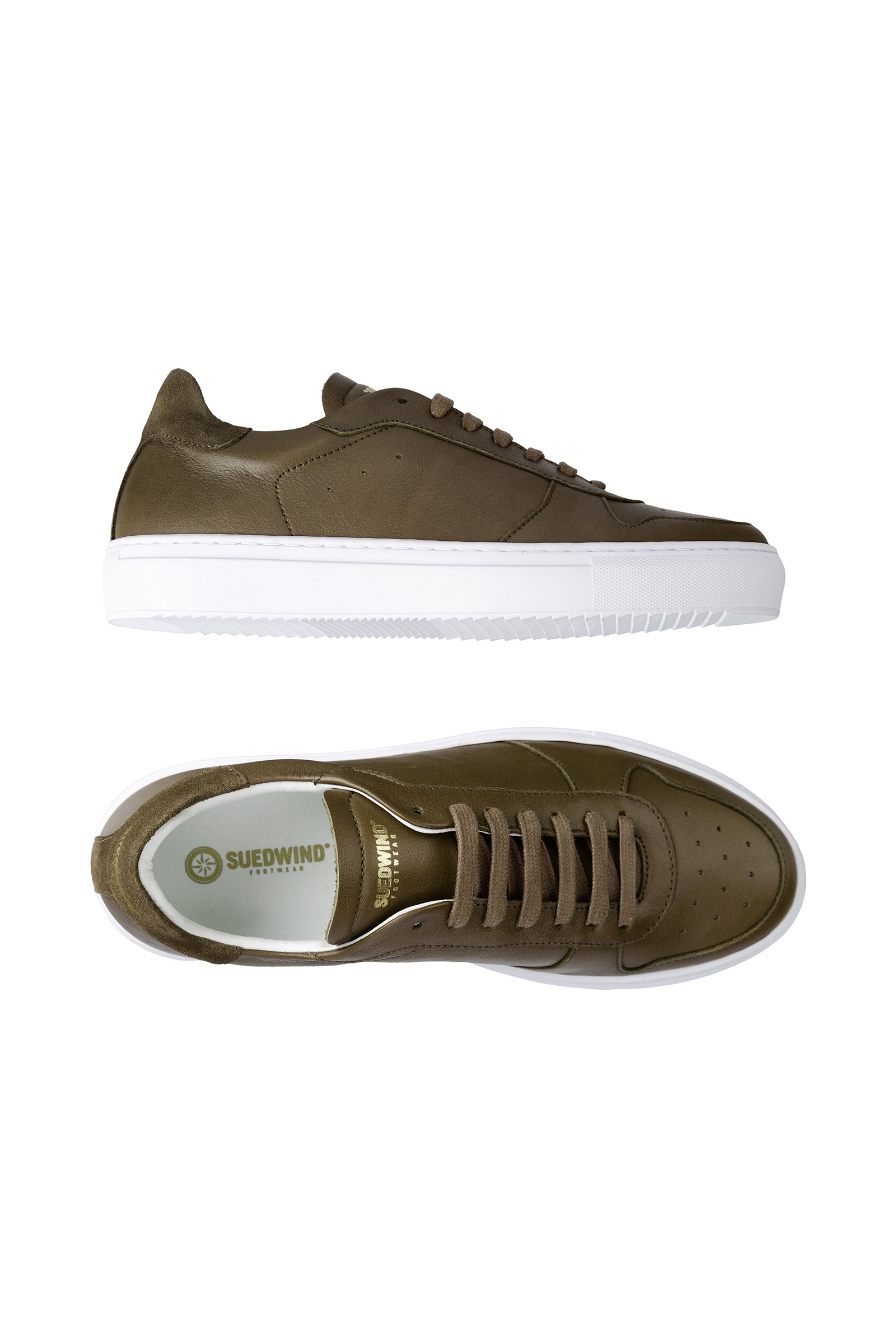 Dark Green Suedwind Footwear Copenhagen Leder Sneaker
