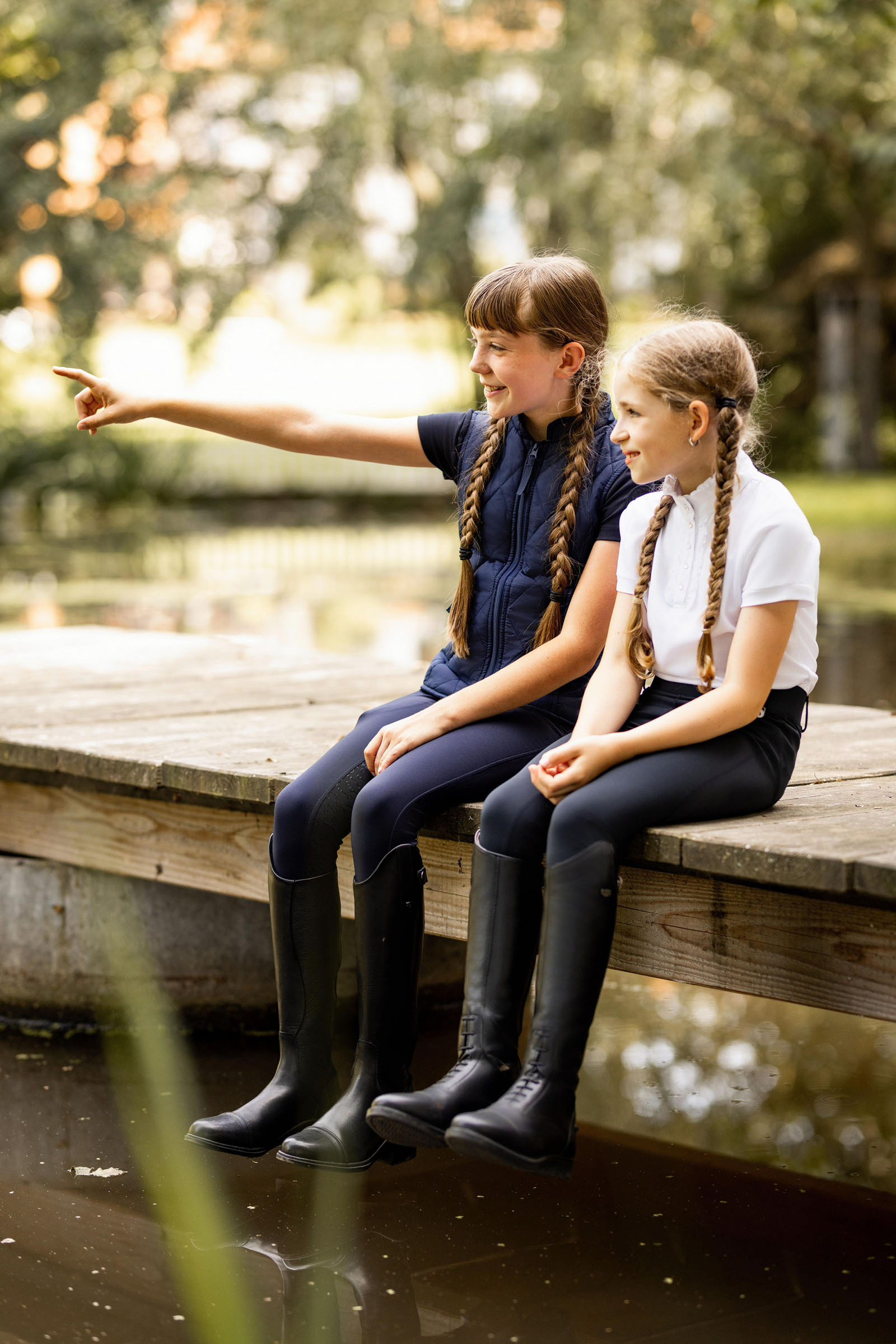 Horze Christel Kinder Turniershirt mit Kurzarm und Rüschen