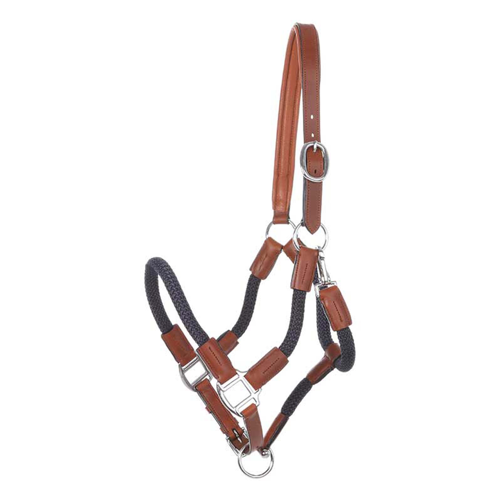 Cognac/ Navy Kavalkade Cavo Seil-Halfter mit Strick