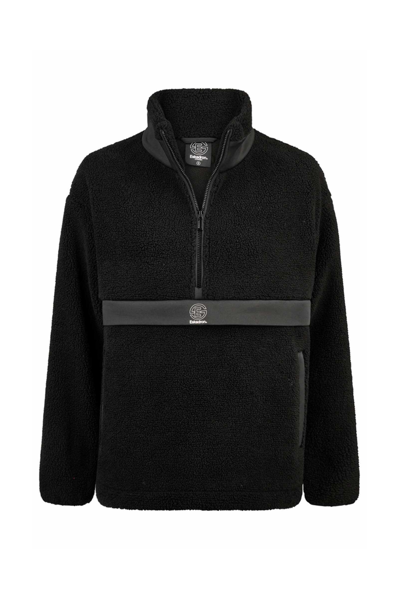 Black Eskadron Dynamics AW25 Half-Zip Sweater mit Teddyfleece