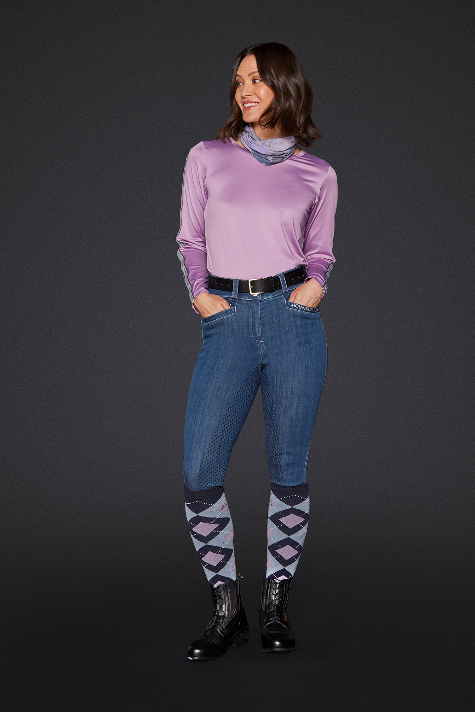 Mountain Horse Dream Damen-Jeansreithose mit Vollbesatz