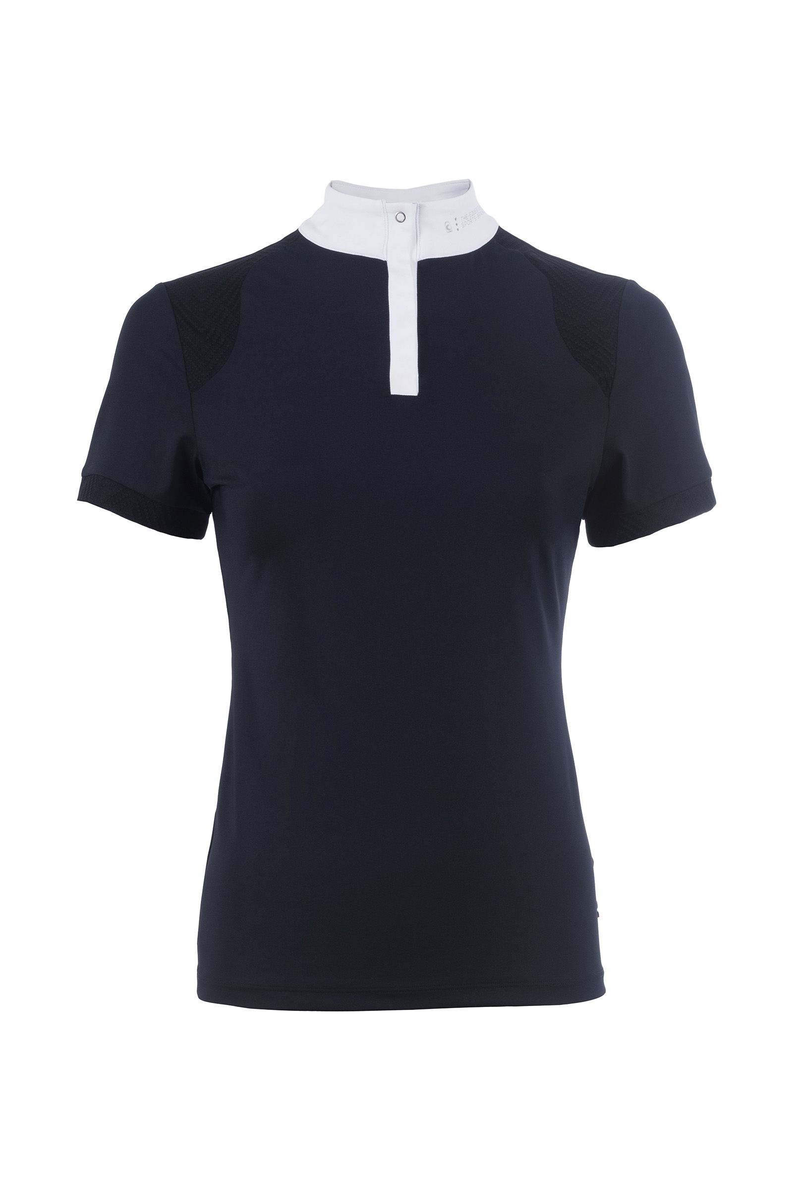 Darkblue Cavallo CAVALCOMP Damen-Shirt mit halbem Rei&szlig;verschluss