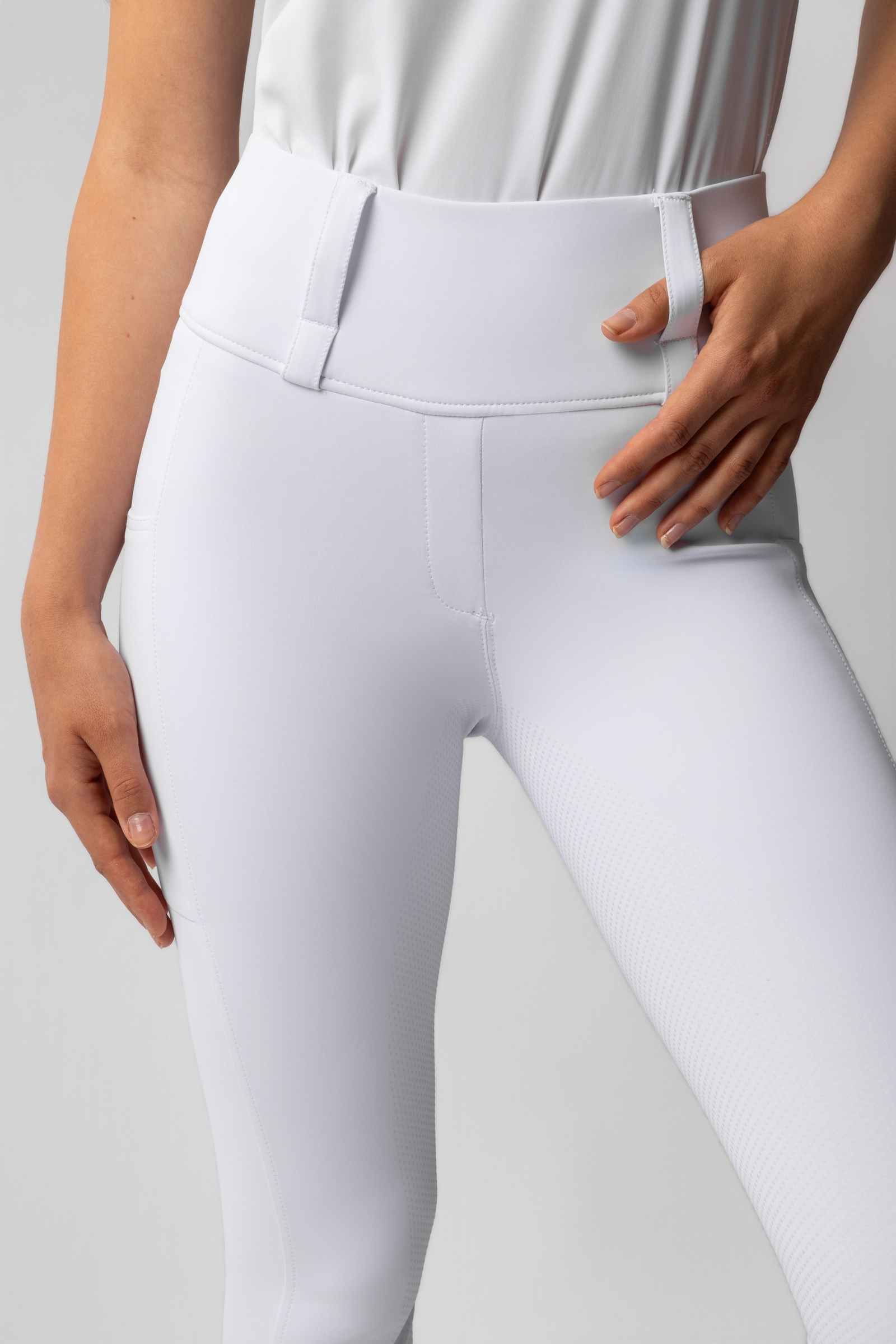 Horze Damenreitleggings Anya mit Vollbesatz aus Silikon UPF 50+