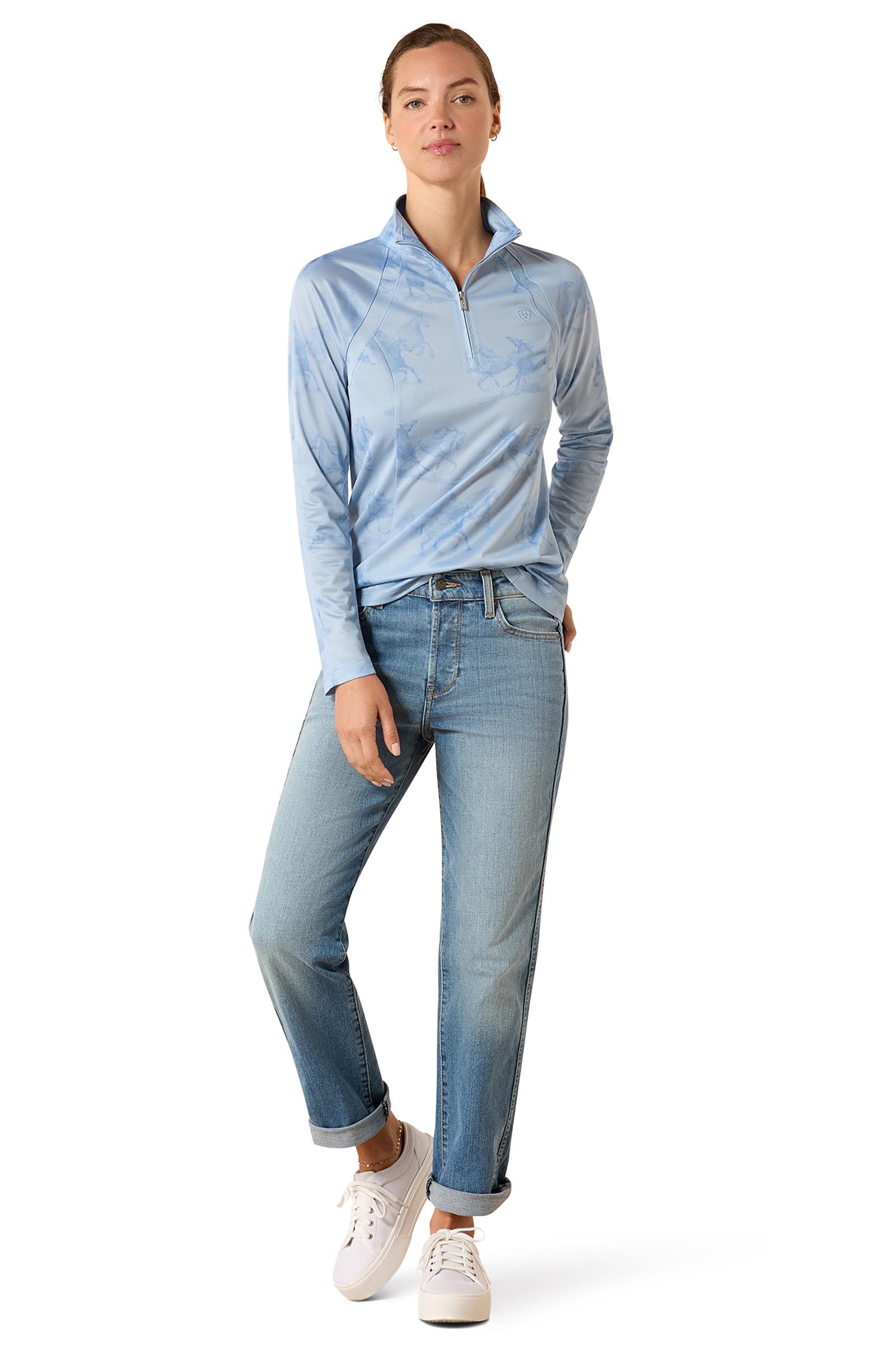 Ariat Damen Sunstopper 3.0 Baselayer mit 1/4 Rei&szlig;verschluss