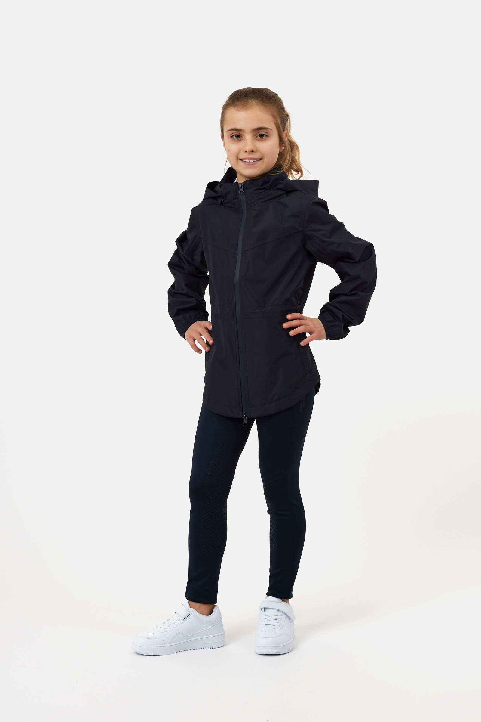 Horze Young Rider Fiora wasserdichte Jacke mit verstaubarer Kapuze