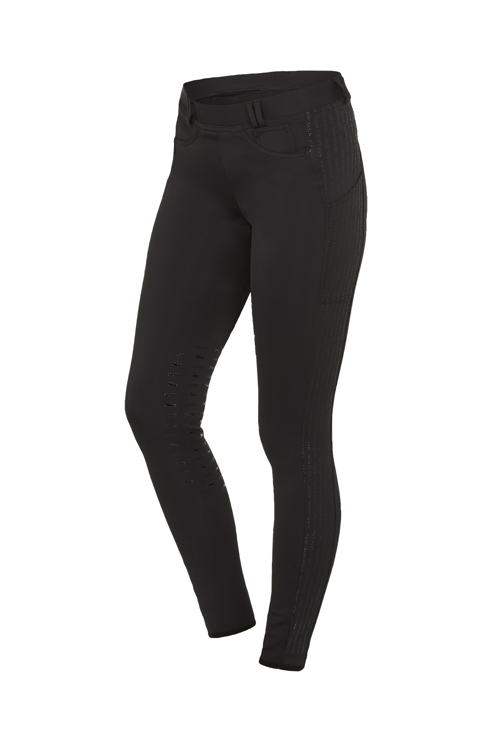 Schockem&ouml;hle Sporty Style Damen Reitleggings mit Kniegrip