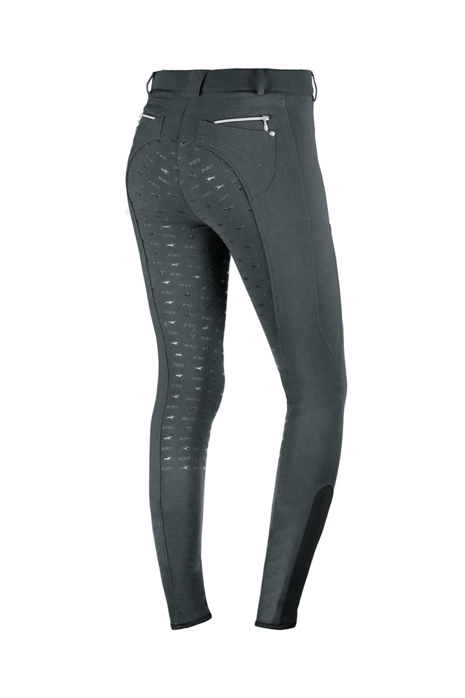 Graphite Dark grey Schockem&ouml;hle Sports Victory FS Damen Reithose mit Vollbesatz
