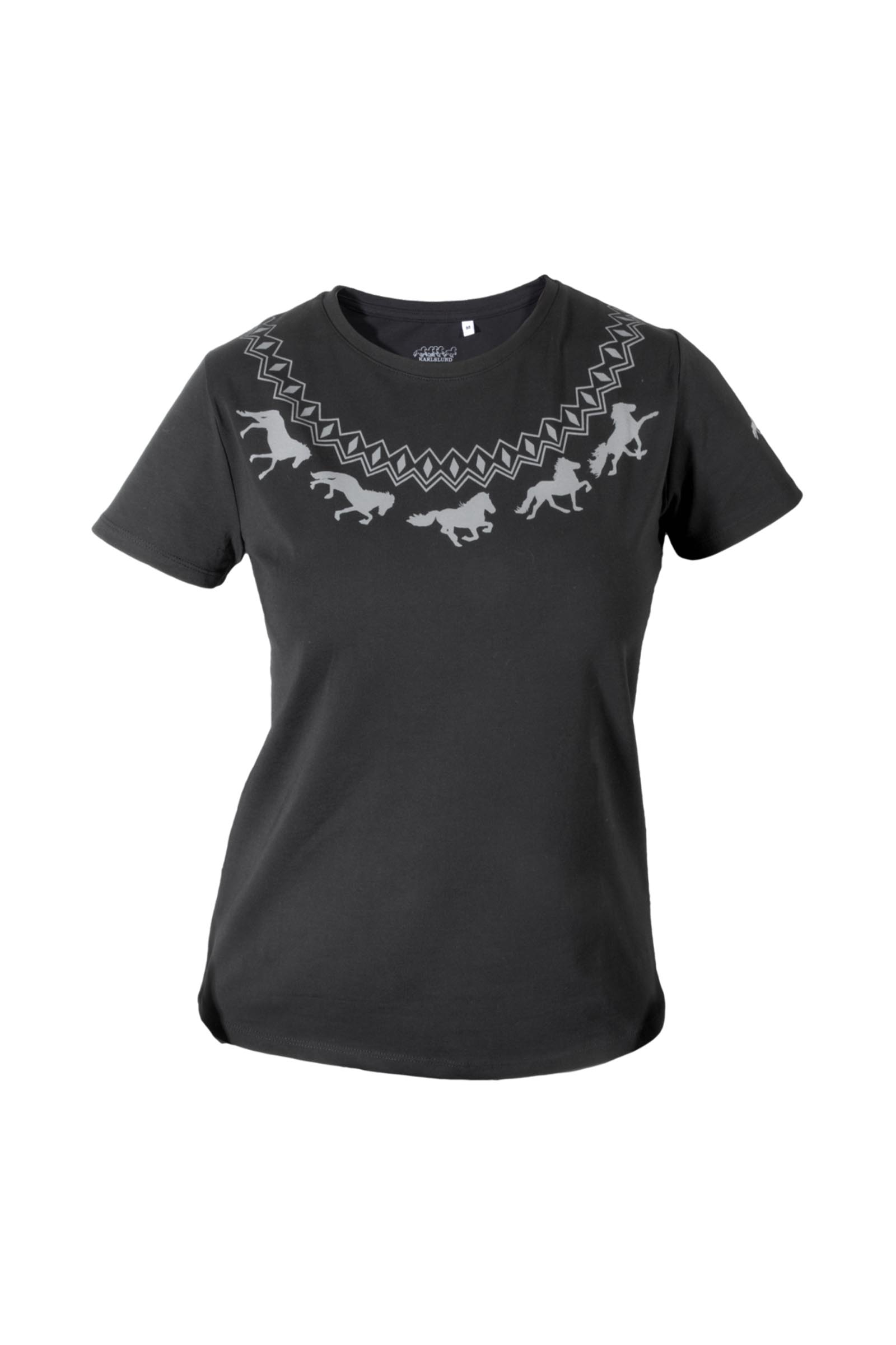 Jet Black Karlslund G&aelig;&eth;ingur Damen T-Shirt  
