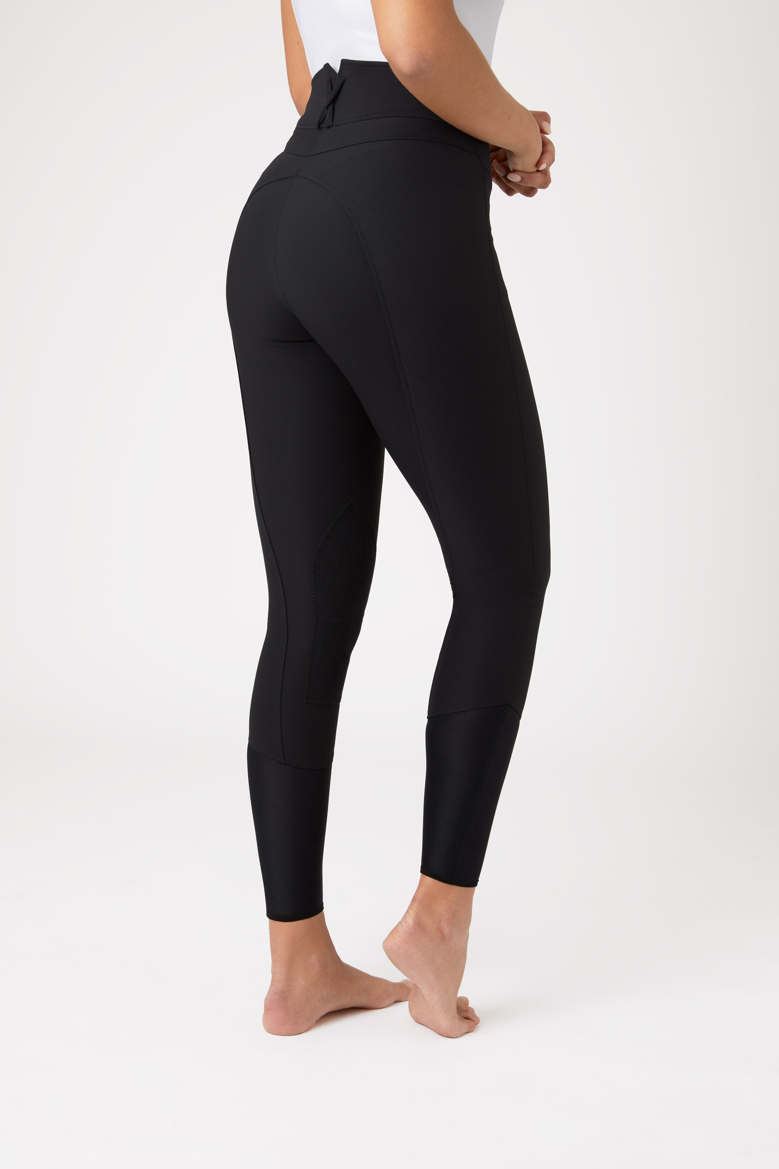 Horze Angelina Leichte Damen Stretch-Reithose mit Lederkniebesatz