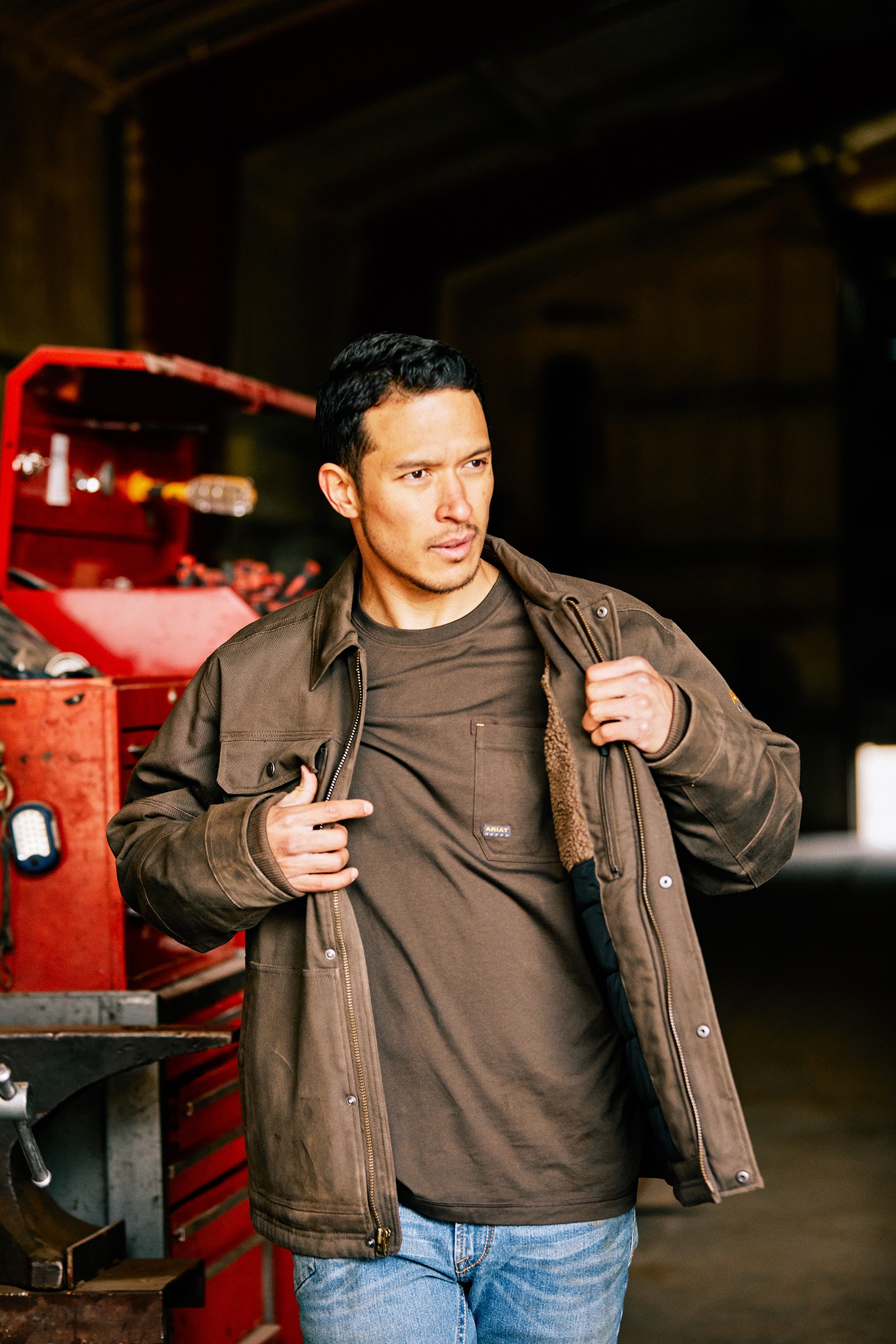 Ariat Rebar DuraCanvas Sherpa-Lined Herrenmantel