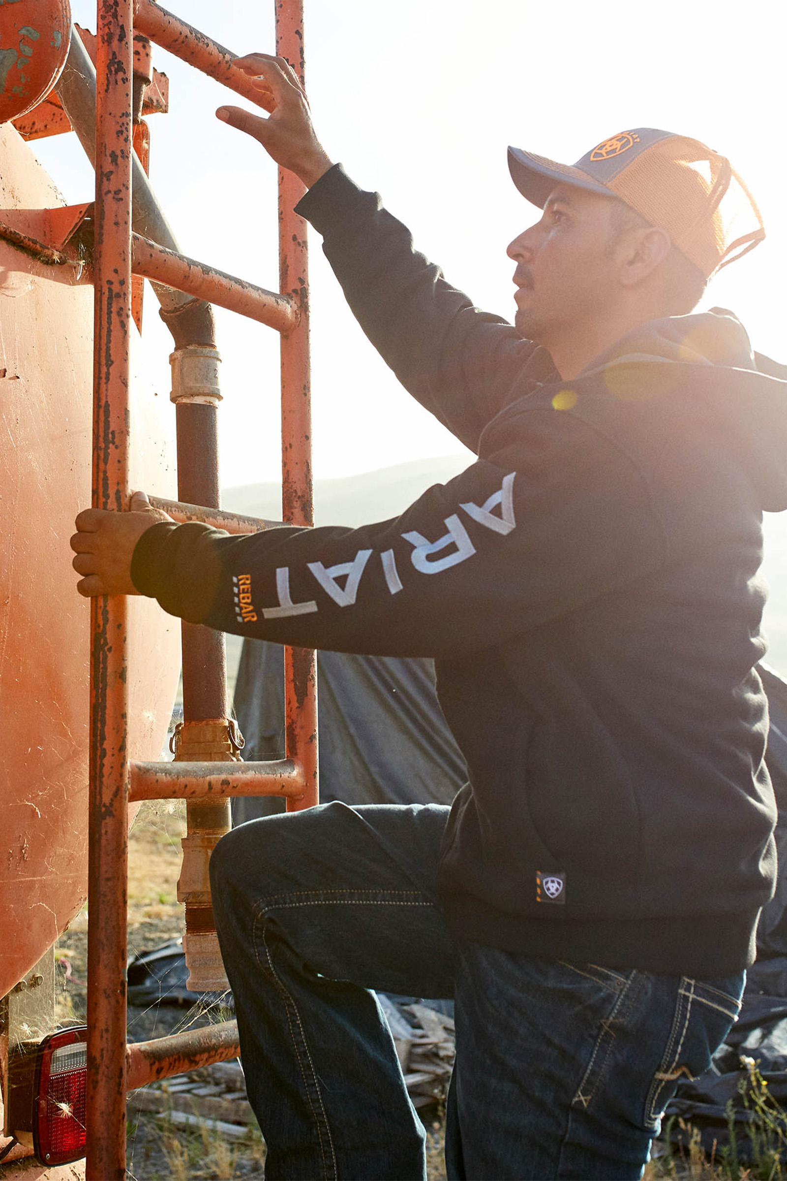 Ariat Rebar All-Weather Herren Rei&szlig;verschluss Hoodie