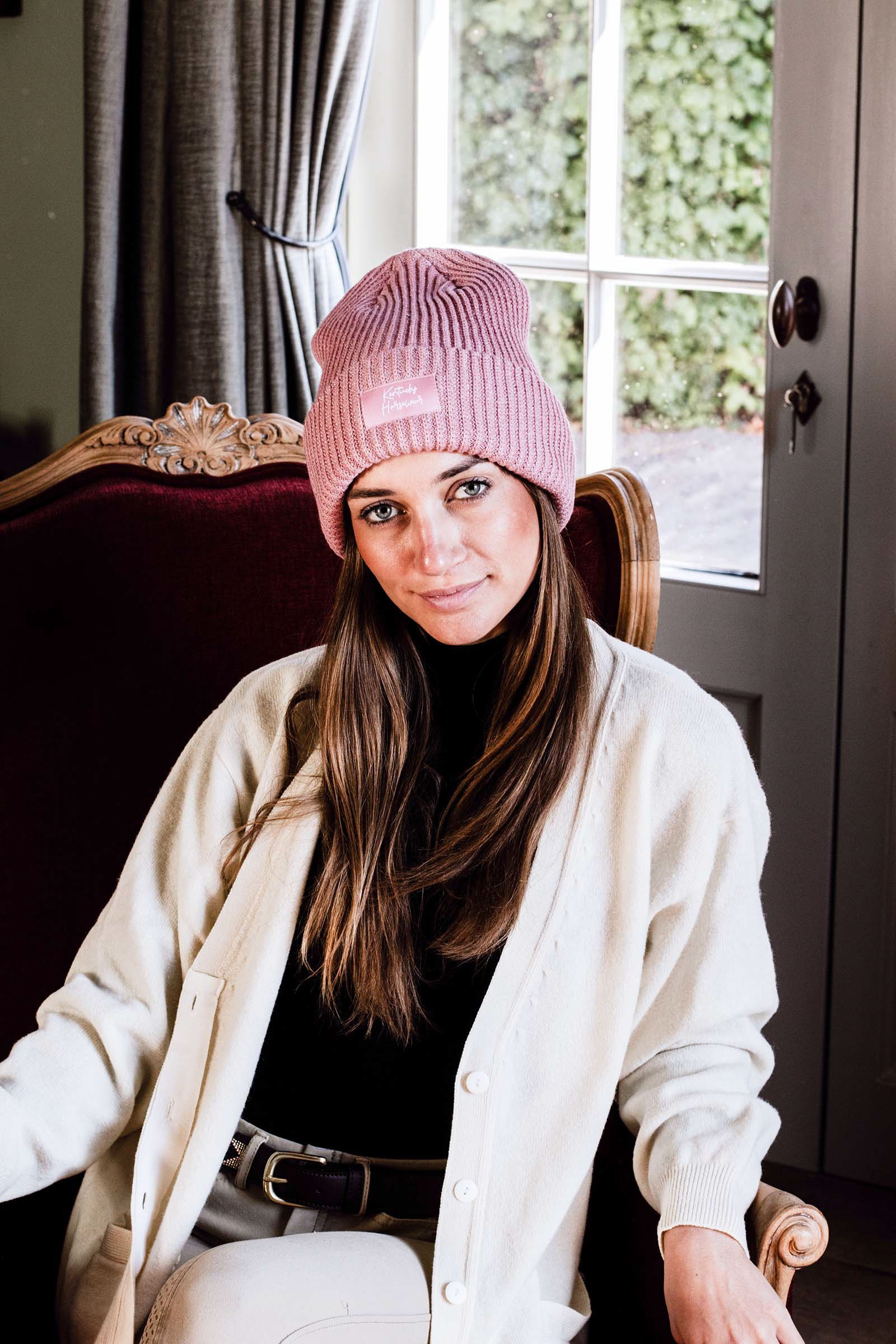 Light Pink Kentucky Horsewear Glitter M&uuml;tze