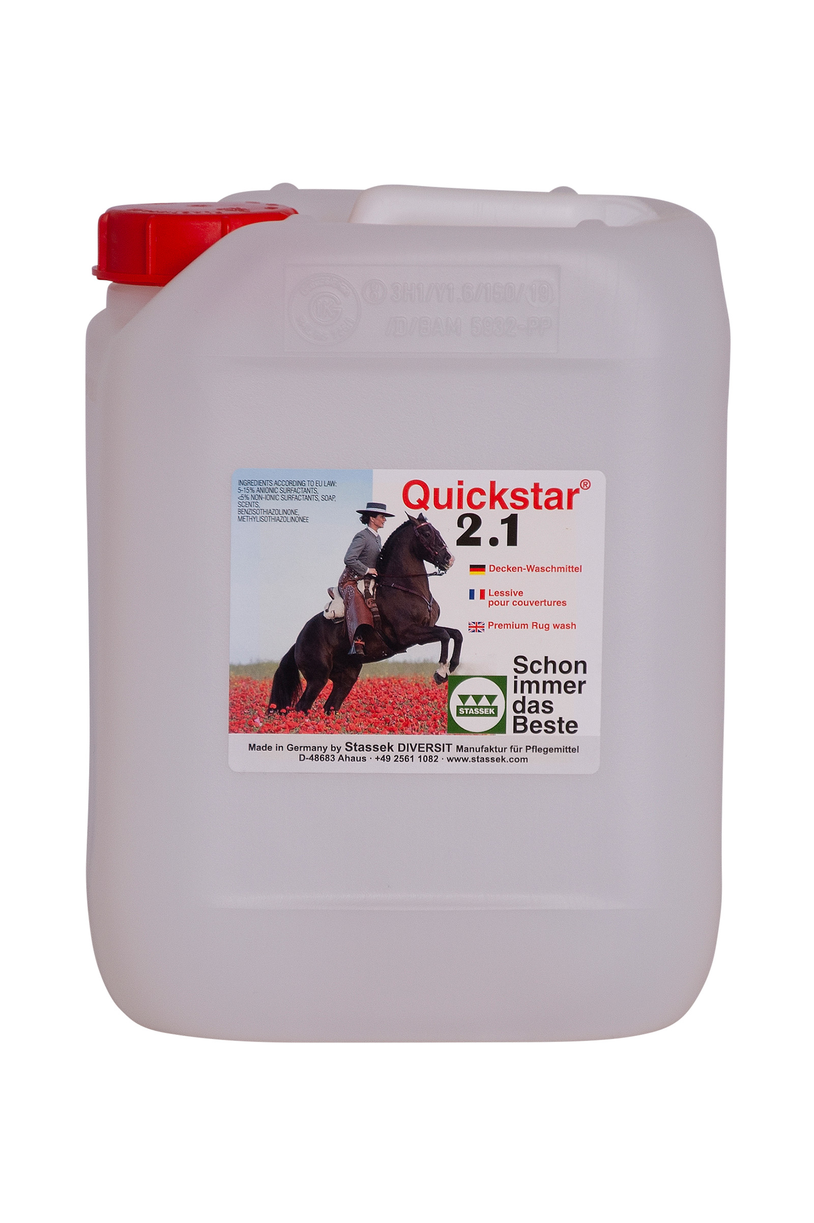 Stassek Quickstar 2.1 Premium-Waschmittel f&uuml;r Pferdedecken, 2 Liter