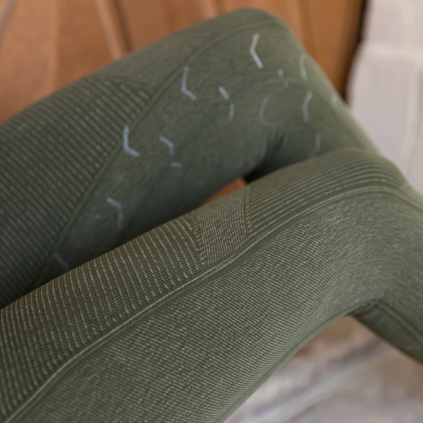 Horze Vanessa Reitleggings mit Vollbesatz, Nahtlos in Jeansoptik