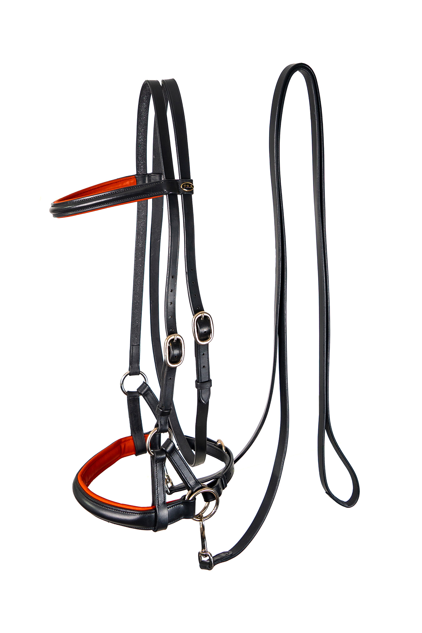 Black/Orange F.R.A. Freedom Riding Articles Pardoes de Luxe Sidepull mit Z&uuml;geln (System 3)