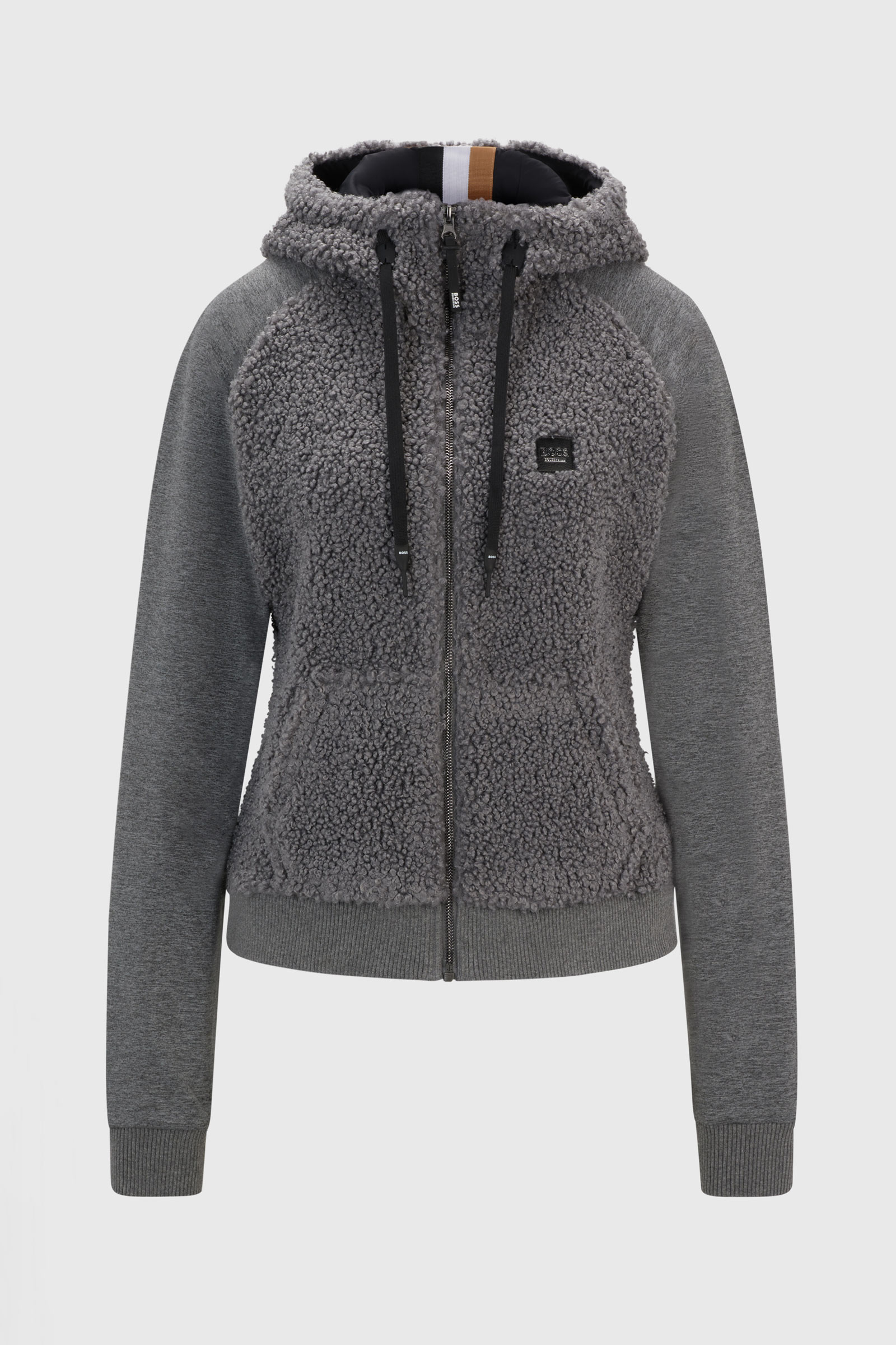 Boss Riva Teddy Hybrid Zip Hoodie 