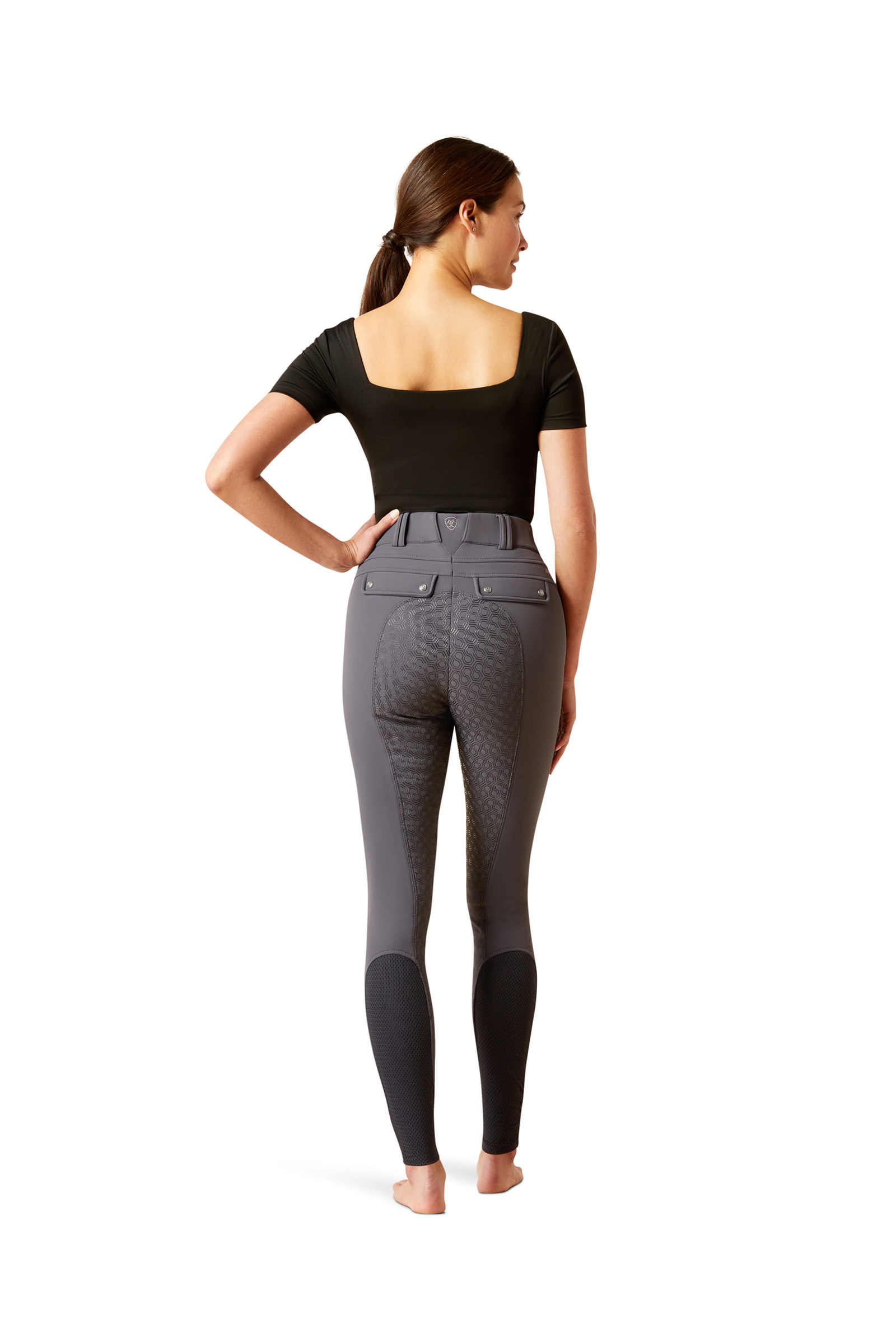 Ebony Ariat Tri Factor Frost Damen Winter Vollbesatz Reithose