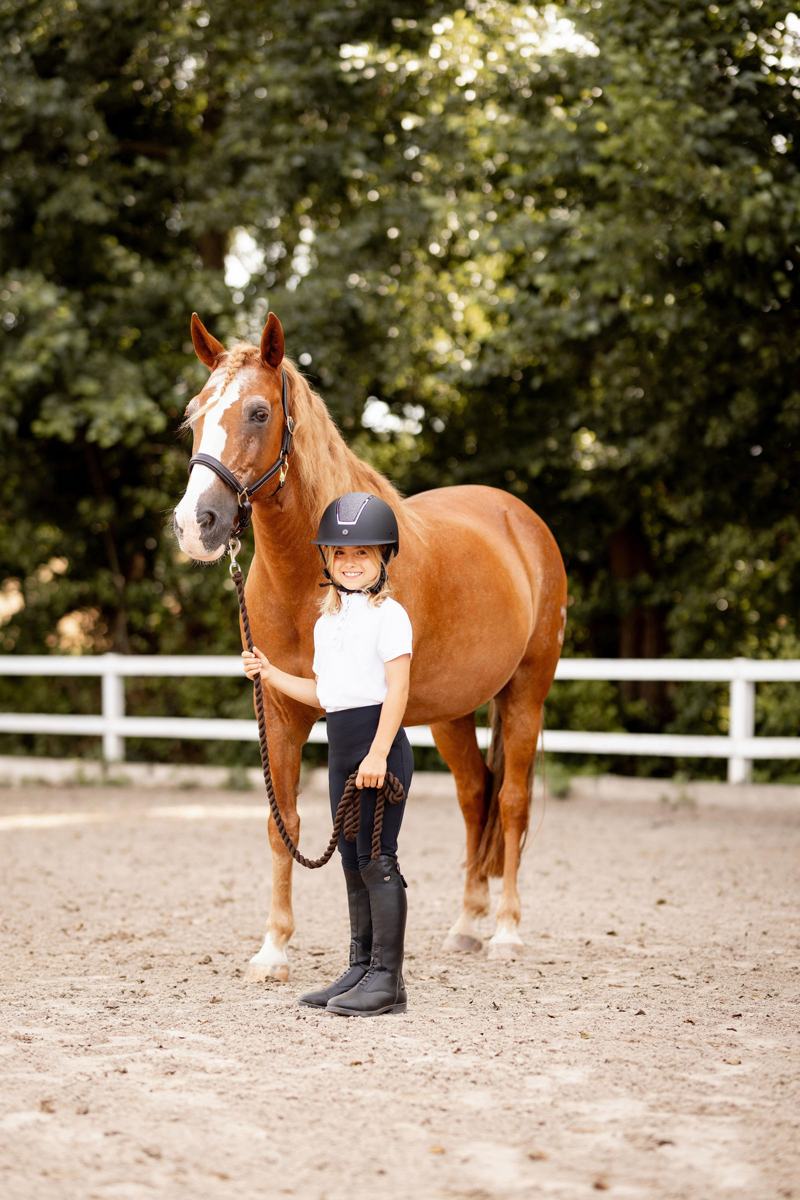 Horze Christel Kinder Turniershirt mit Kurzarm und Rüschen