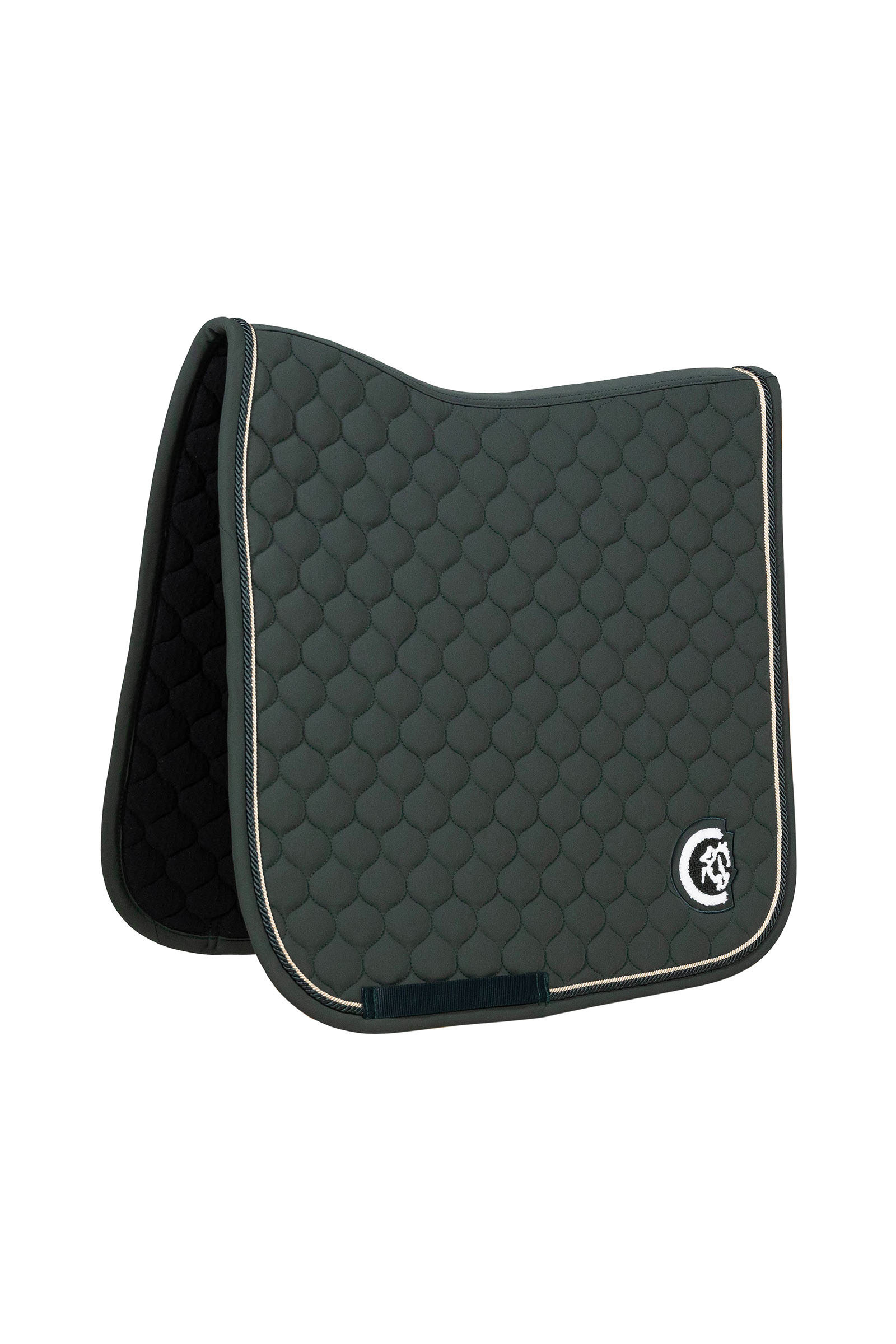 pine green Kentucky Horsewear Dressurschabracke onion quilt 3D logo