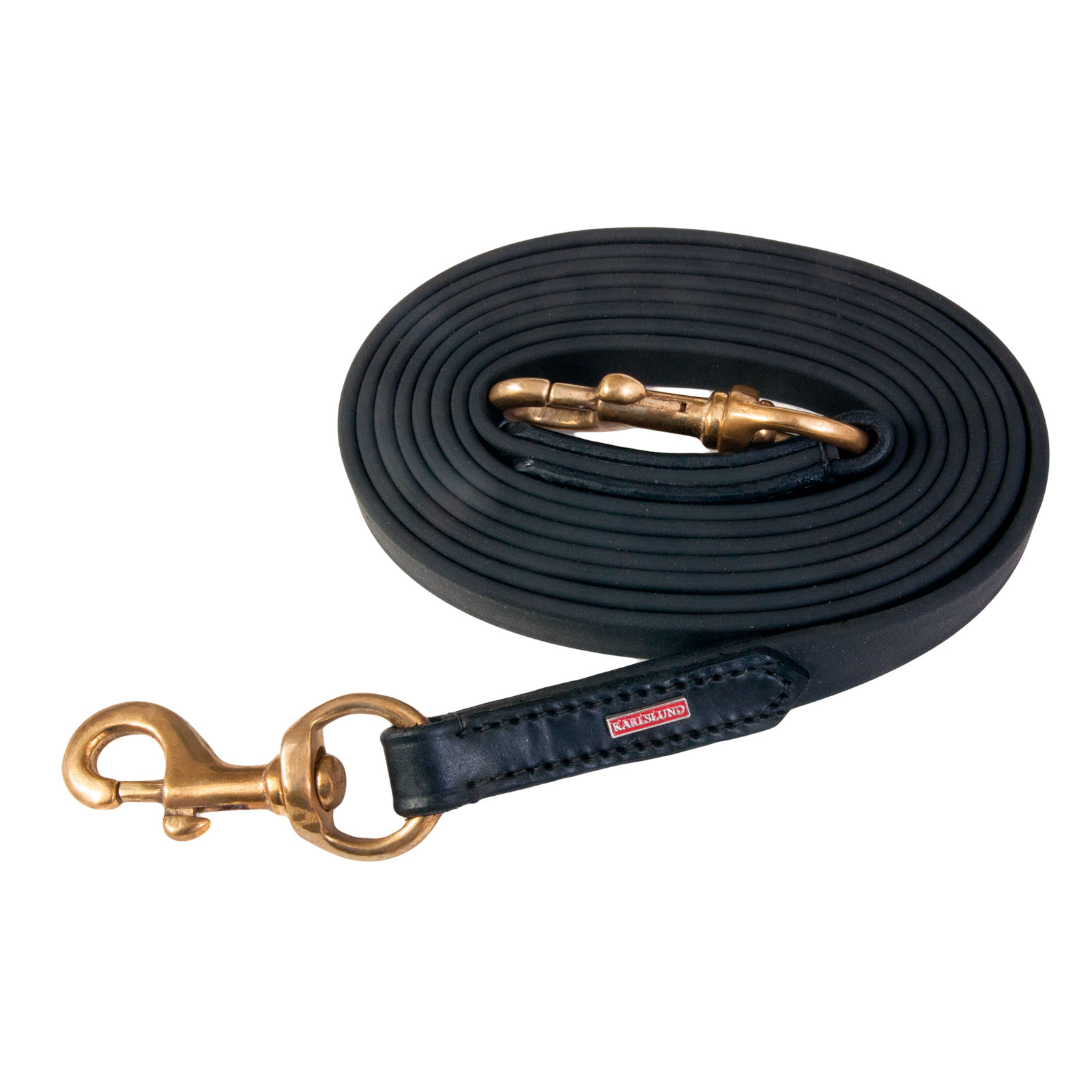 Black/Brass Karlslund Zügel aus BioThane