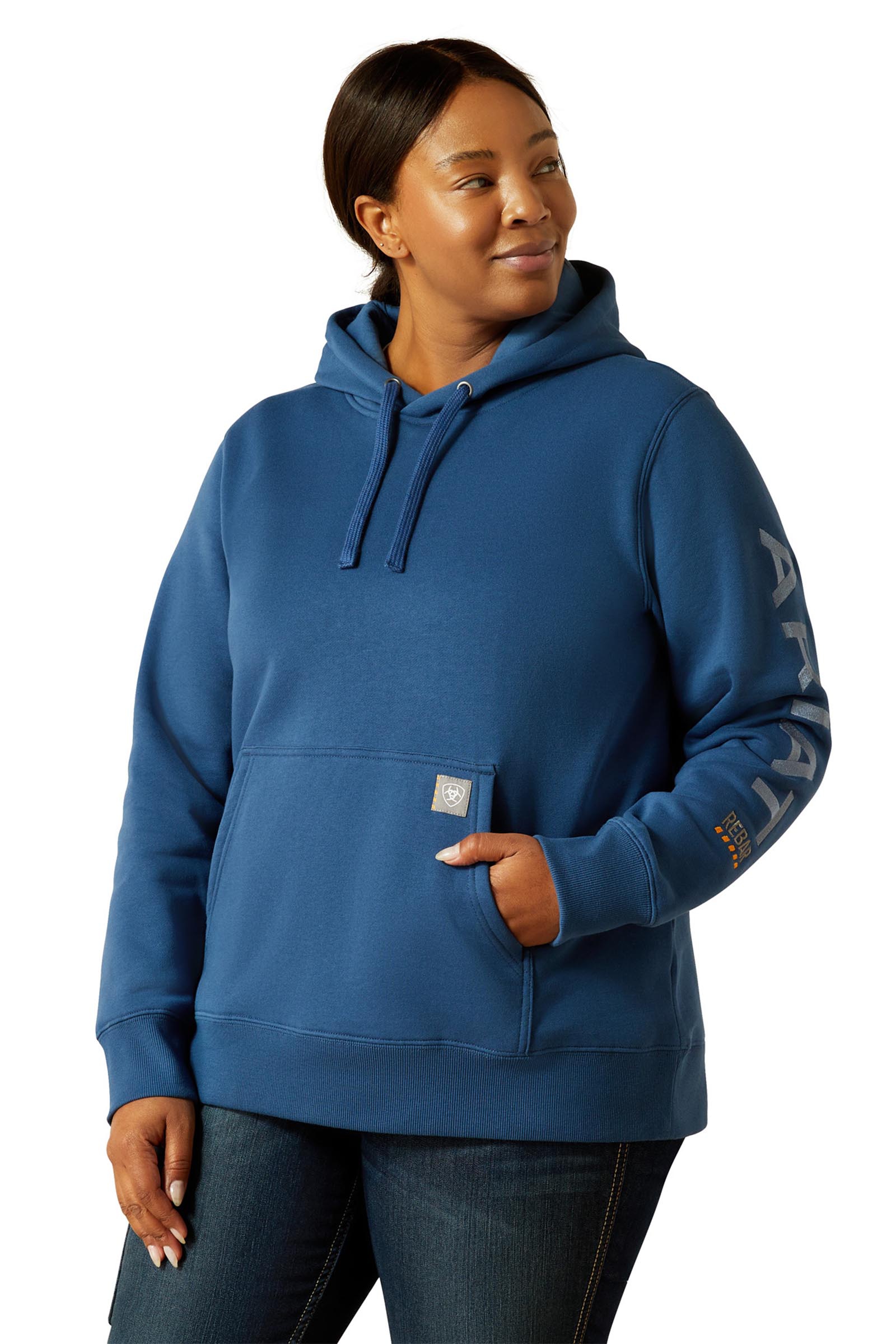 Ensign Blue/Endless Sky Ariat Rebar Damen Hoodie mit Print