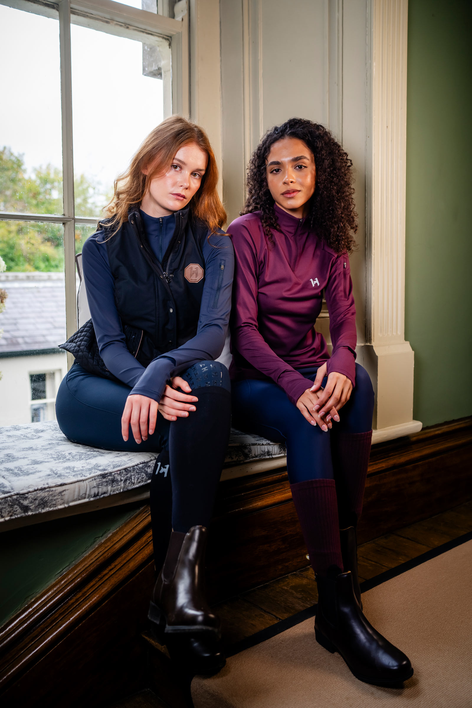 Core Navy Horseware Strive Winter Damen 1/4 Zip Oberteil