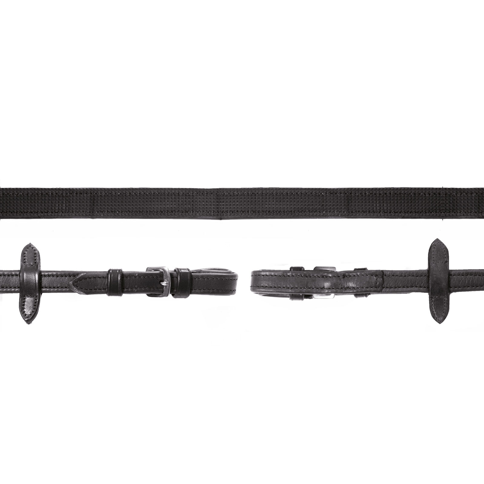 Schockm&ouml;hle Sports Durasoft Leder Grip Zügel, Nylon, gummiert