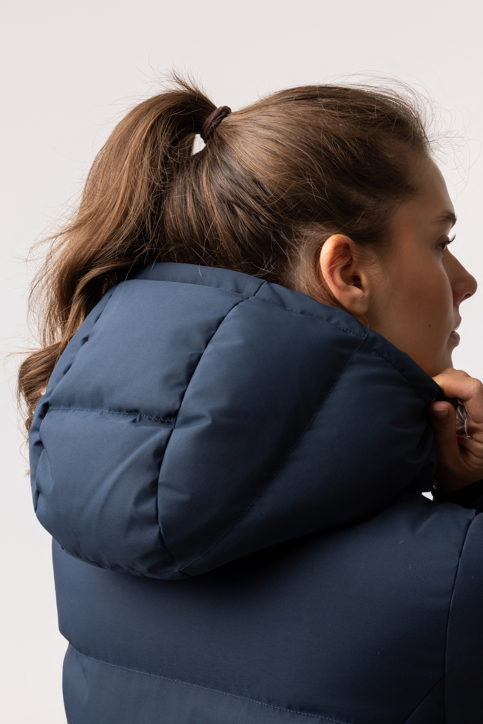 Horze Paloma langer gesteppter Damenmantel