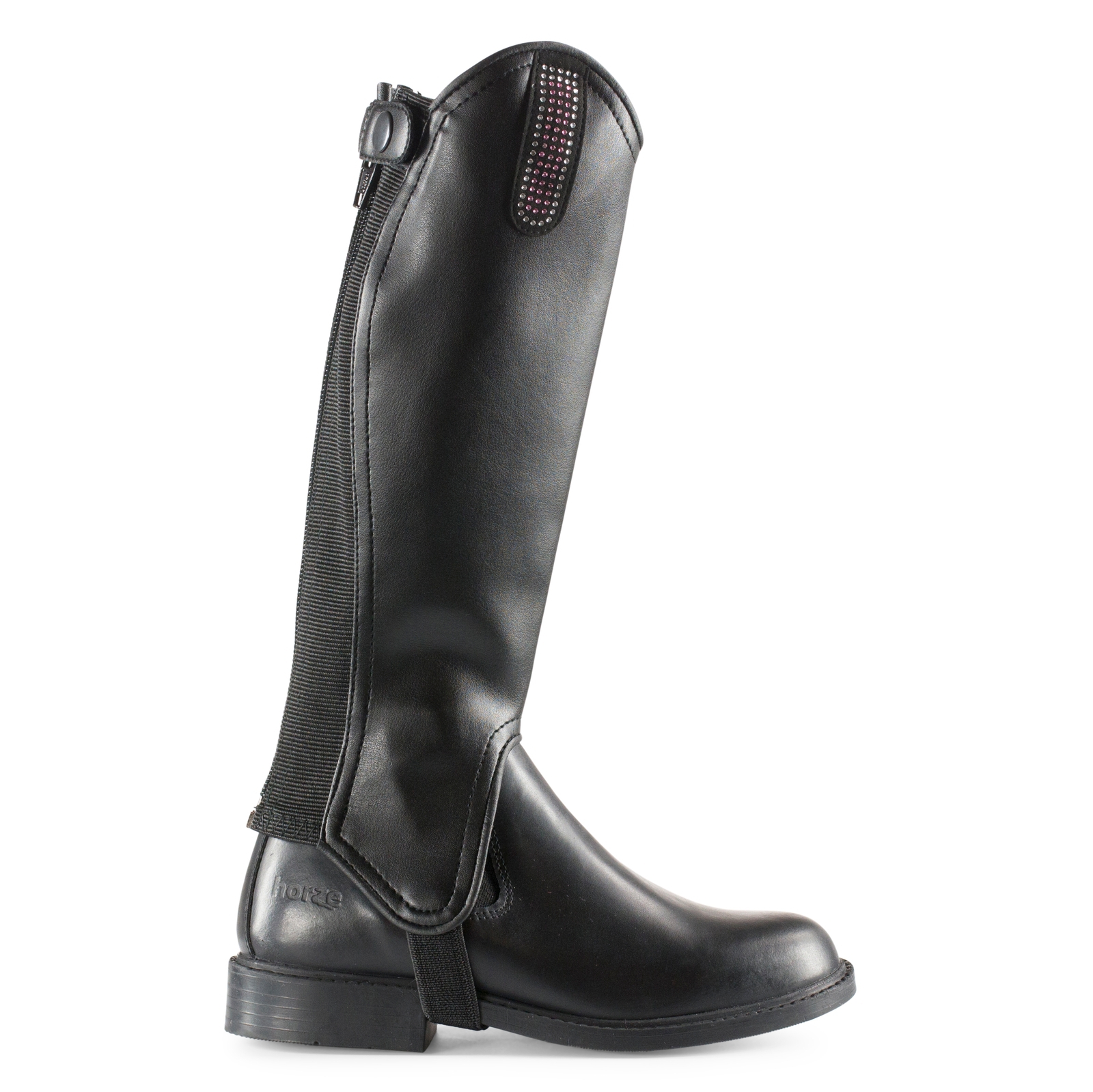 Horze PU Leder Chaps mit Bling Schlaufe für Kinder