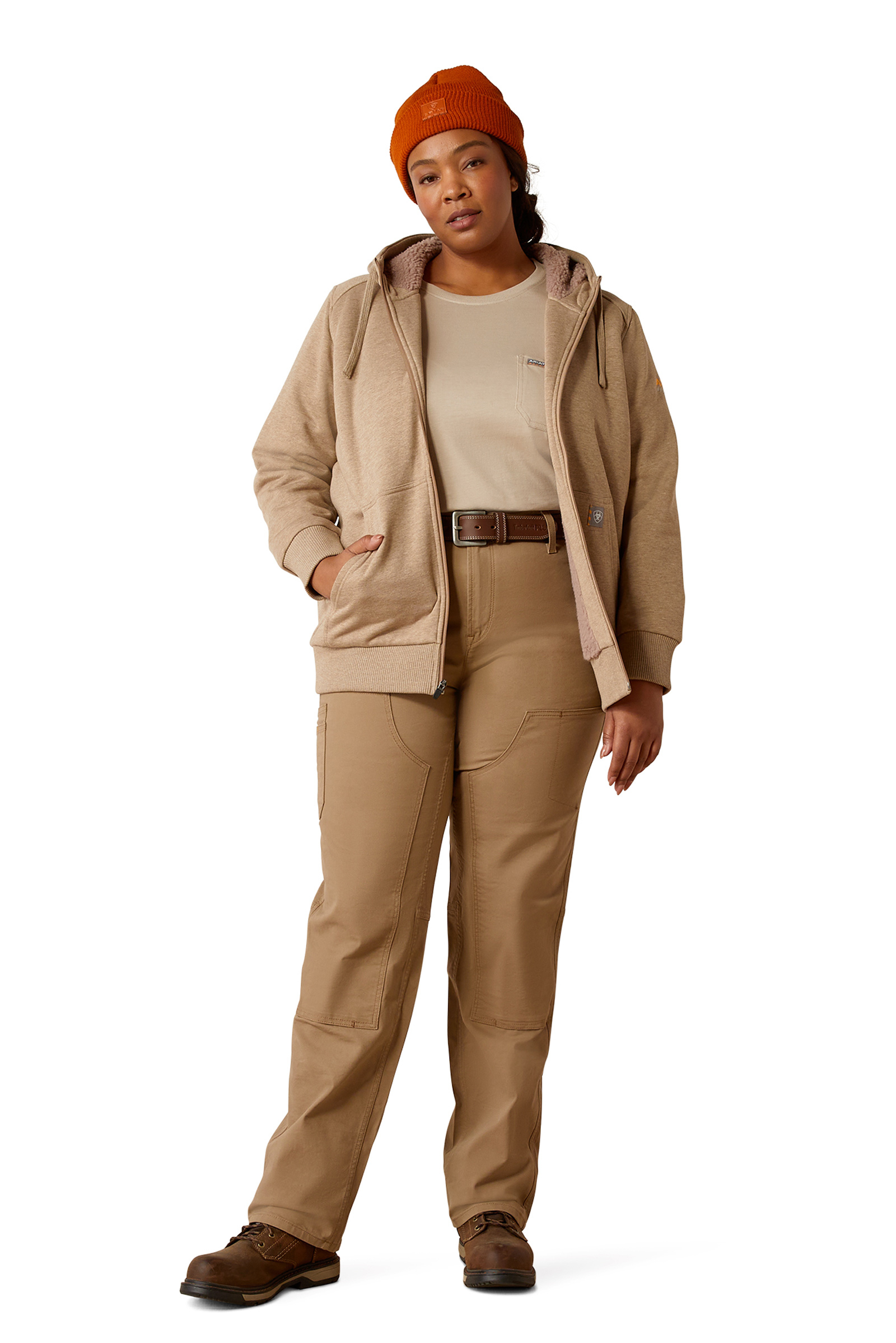 Ariat Rebar All-Weather Sherpa Damen Hoodie mit Rei&szlig;verschluss