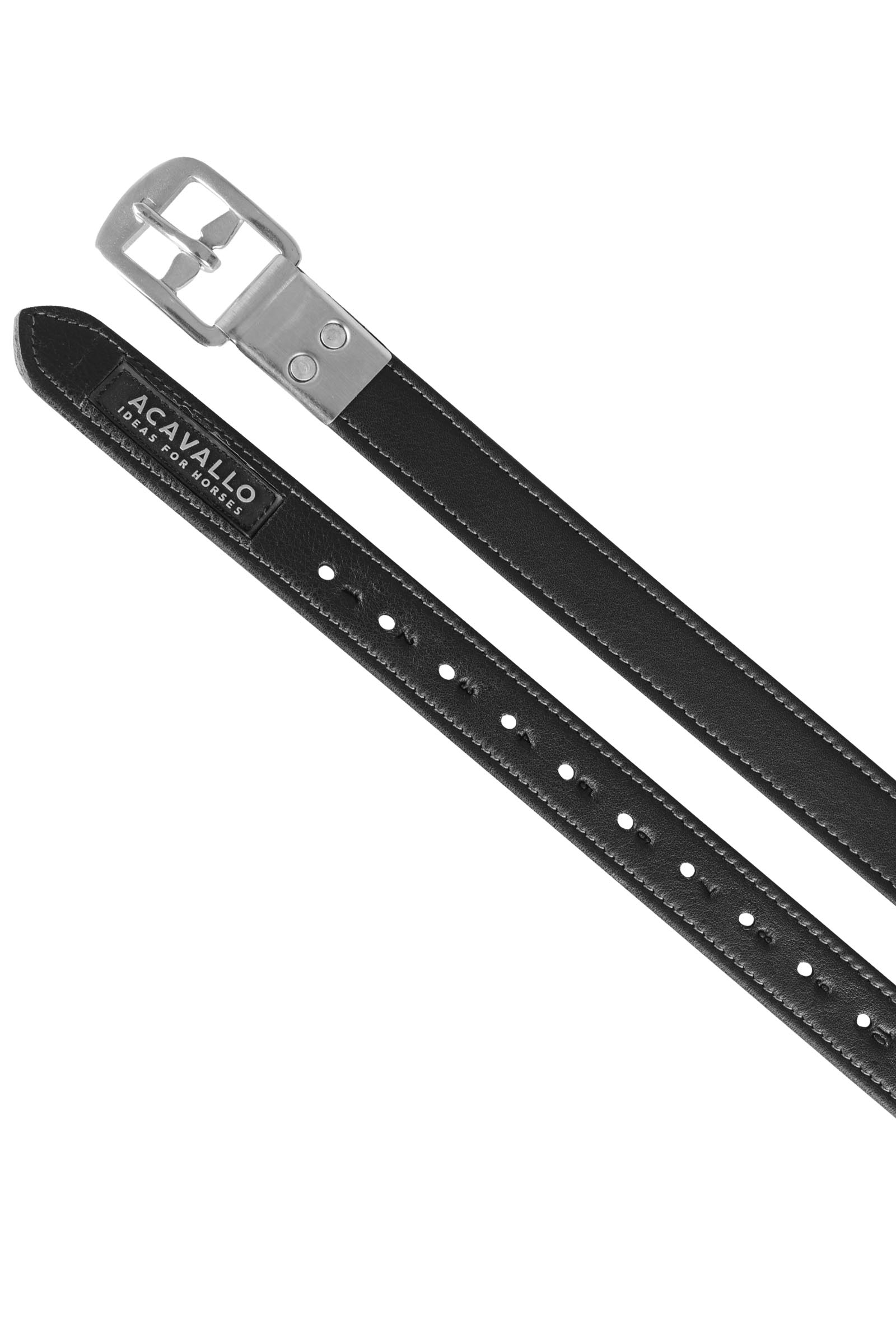 Acavallo Kalbsleder Steigb&uuml;gelriemen mit ummantelter Schnalle