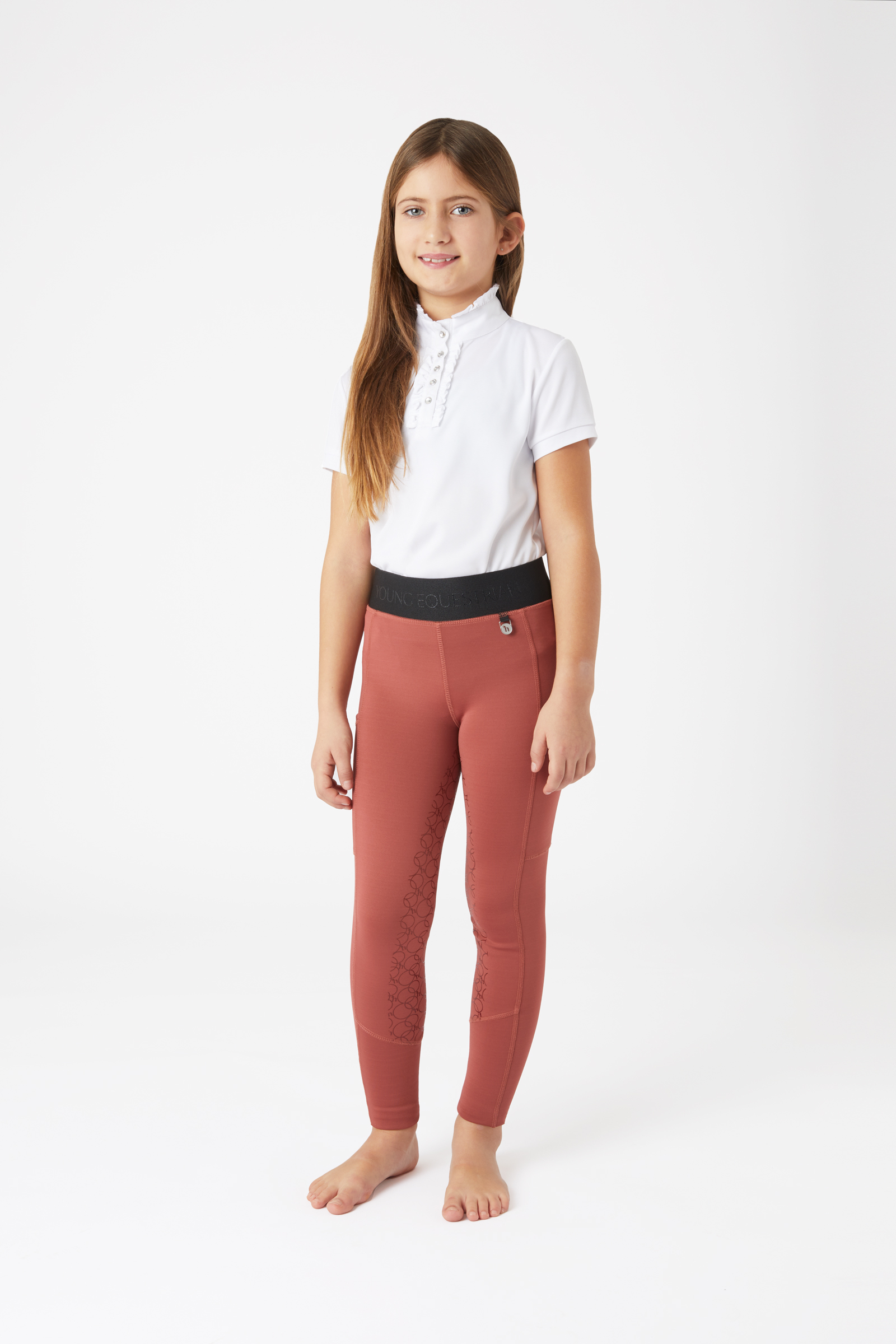 Horze Leighton Teens Vollbesatzreitleggings mit Silikongrip und warmem Futter