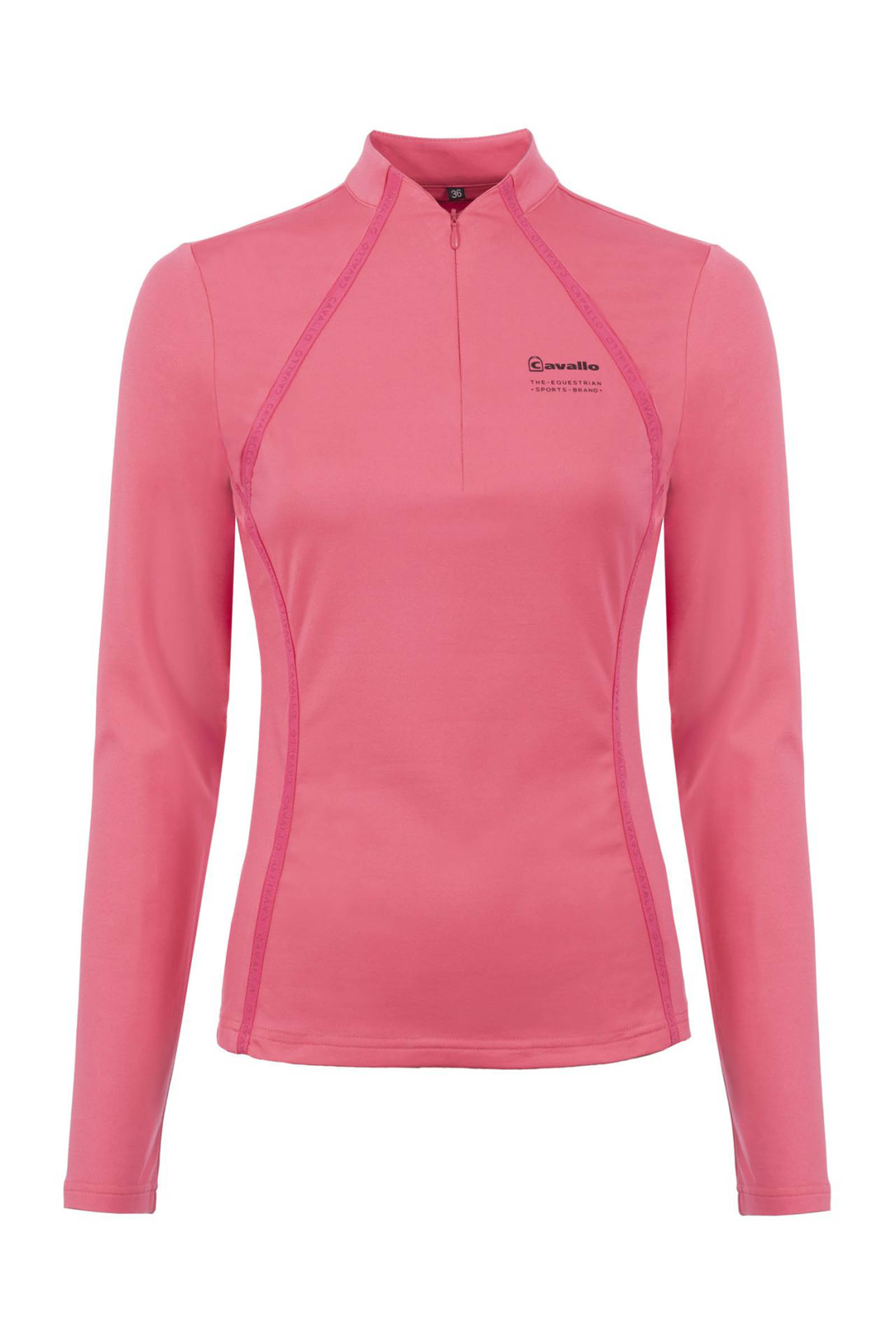 Blush Cavallo CAVALREYNA Damen-Shirt mit halbem Rei&szlig;verschluss