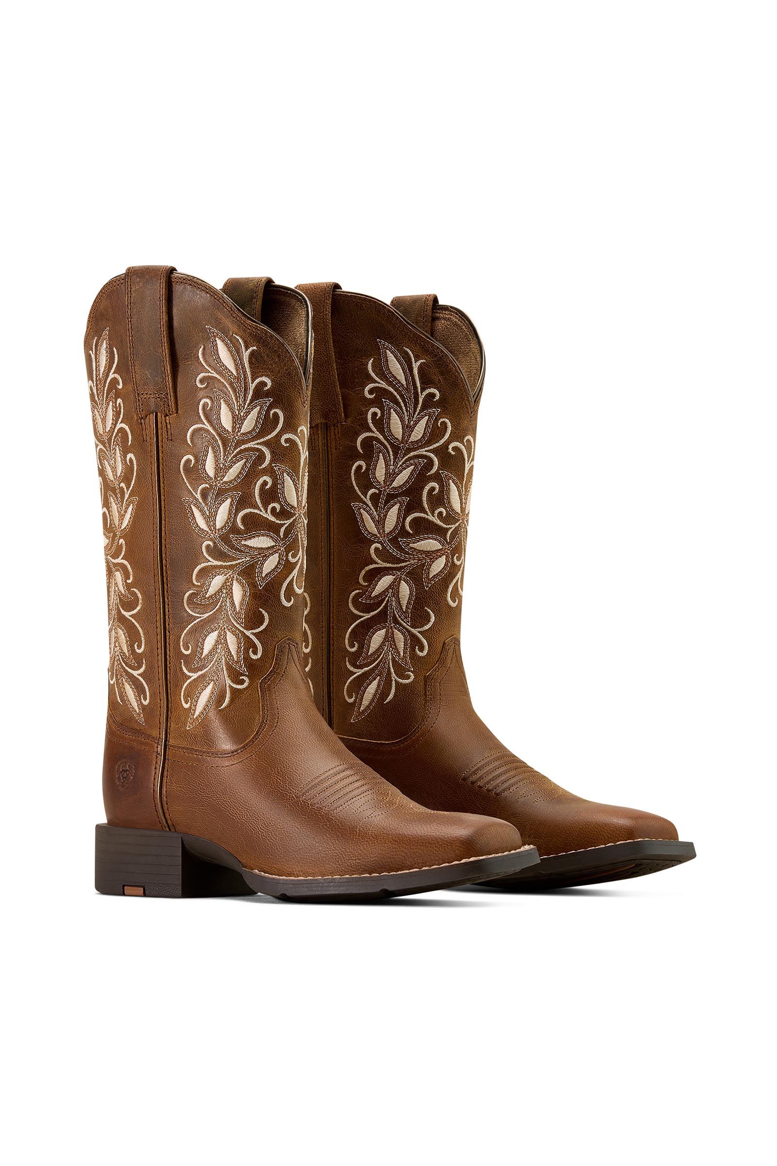 Ariat Damen Round Up Holly Westernstiefel mit breiten Square Toe  