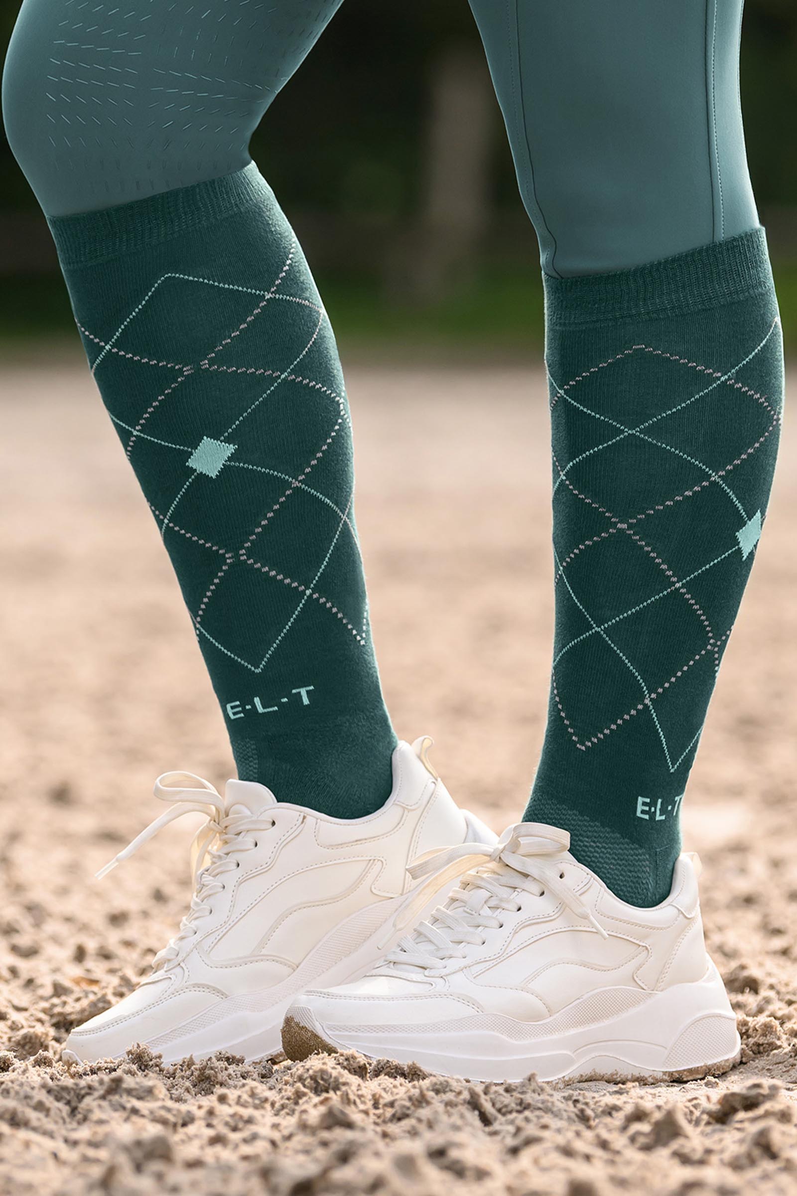 Pine Green ELT Argyle atmungsaktive Reitsocken