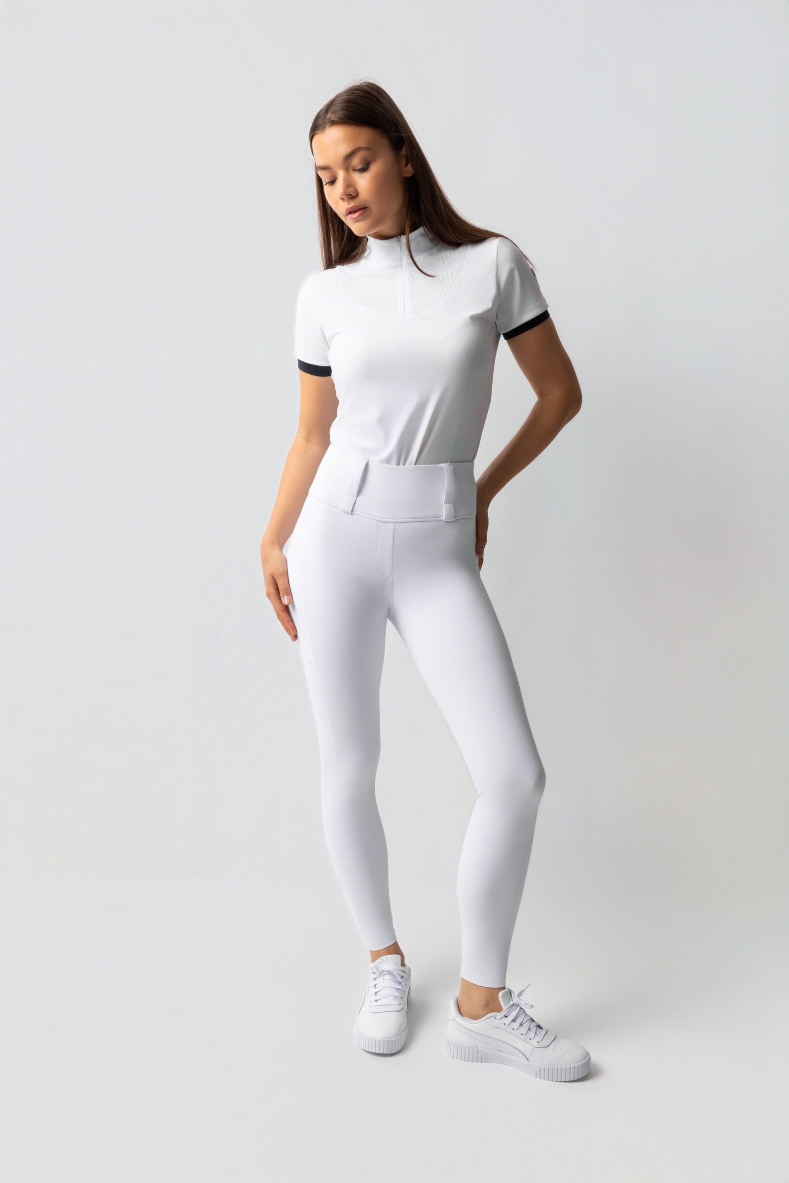 Horze Damenreitleggings Anya mit Vollbesatz aus Silikon UPF 50+