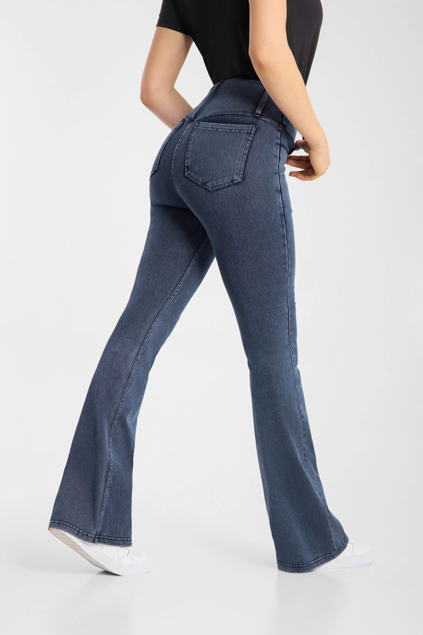 Horze Emery Damen-Westernreitleggings mit Bootcut und Denimlook