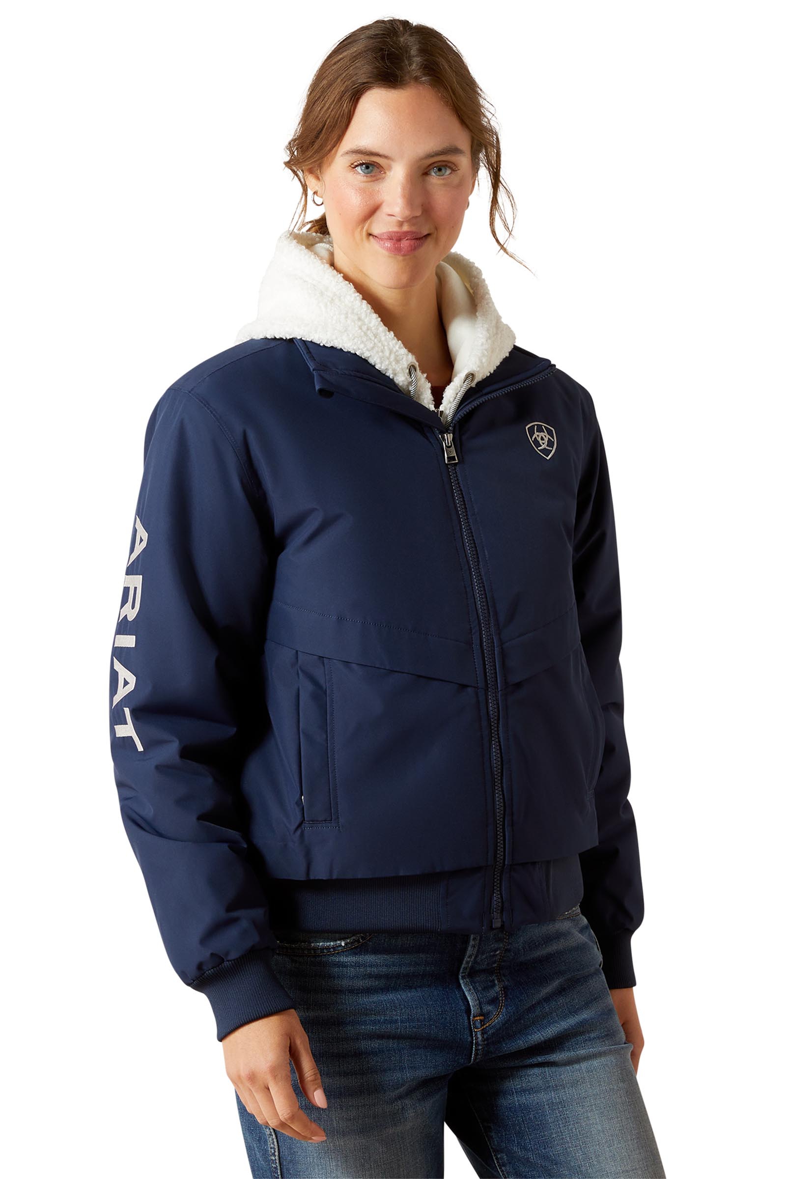 Navy Ariat Stable 2.0 Damen Thermo-Reitjacke