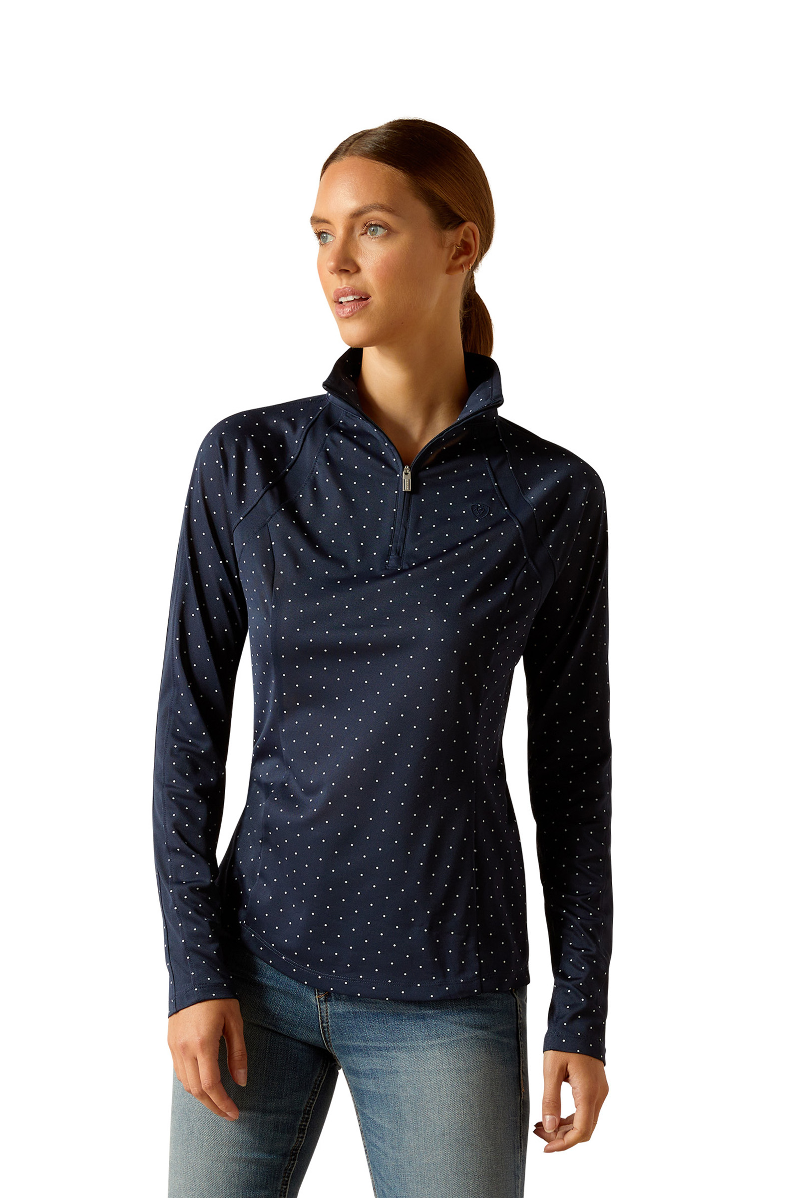 Navy Dot Ariat Sunstopper 3.0 Damen Baselayer