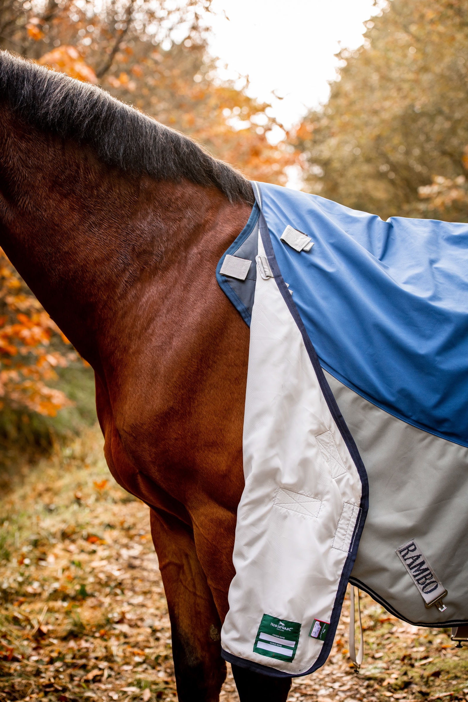 Horseware Rambo Autumn Series Weidedecke mit Unterdecke (0 g / 100 g)