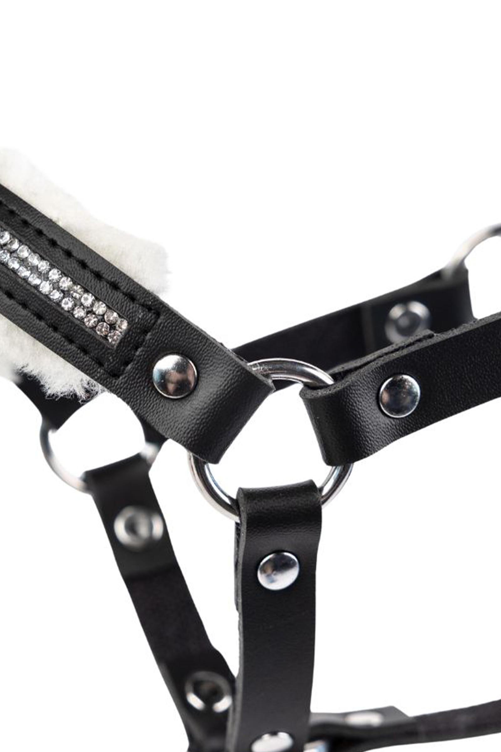 My Hobby Horse Halfter mit Pl&uuml;sch & Steinen