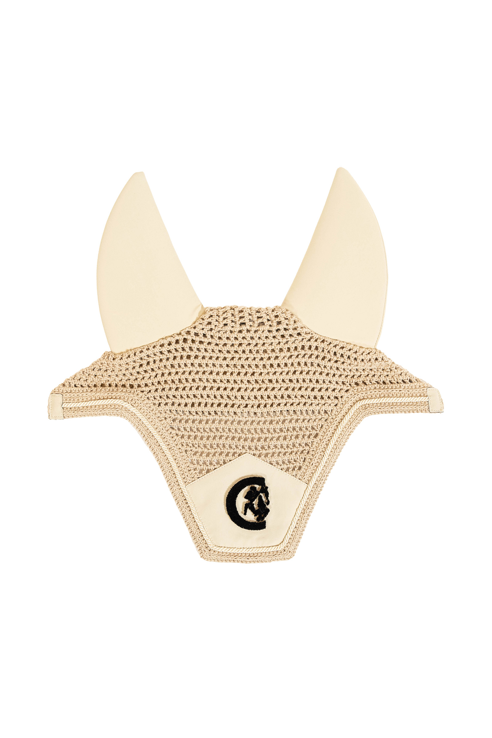 beige Kentucky Horsewear Fly Veil Wellington 3D Logo Geräuschlos