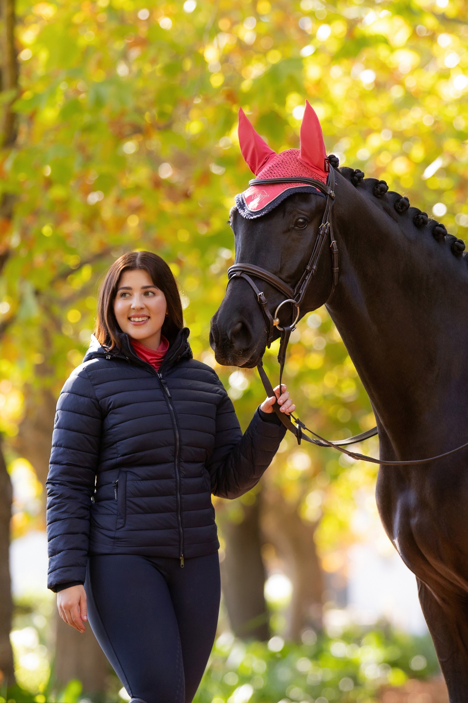LeMieux Rose Damen-Steppjacke mit Kapuze
